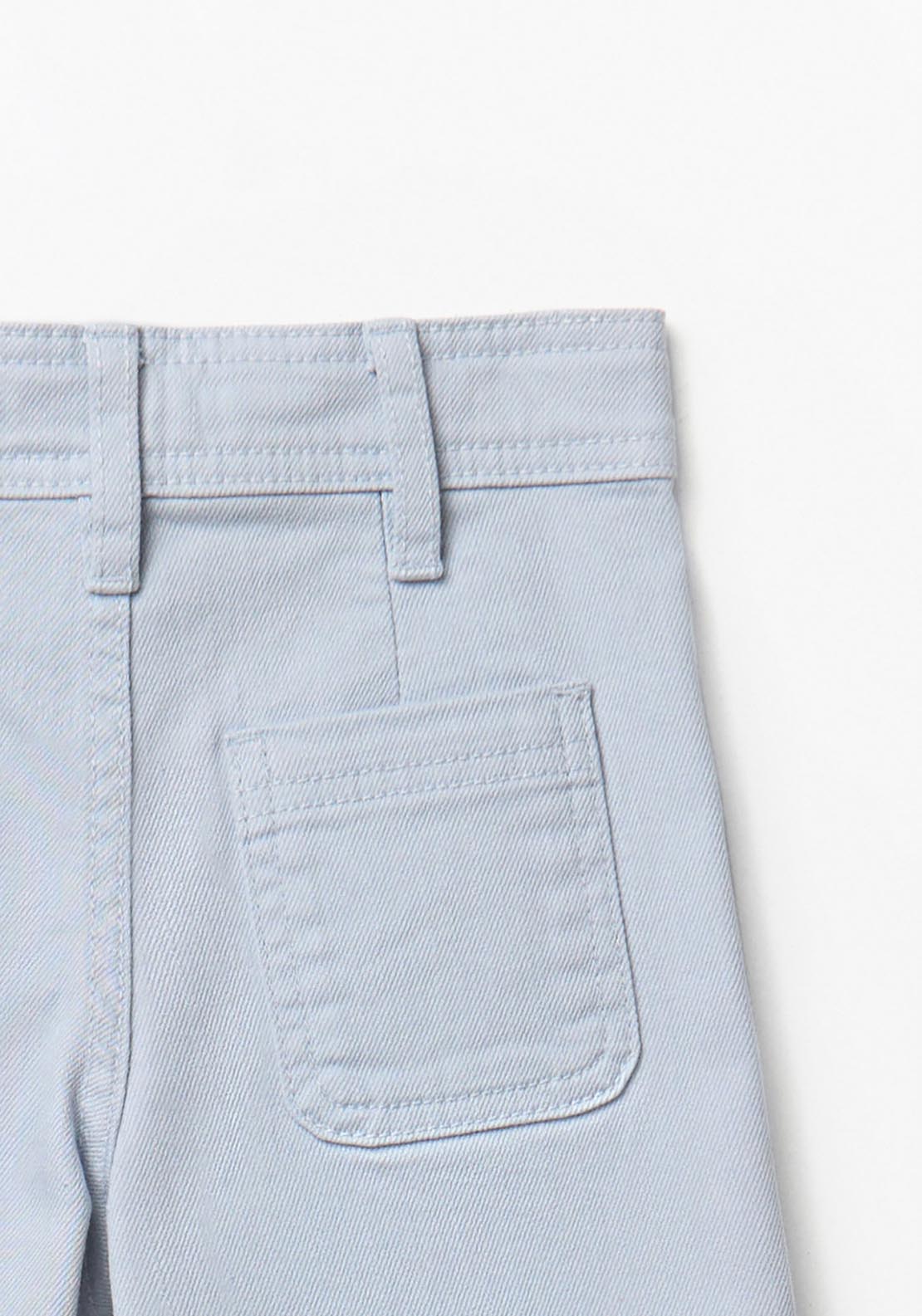 Straight Leg Trousers - Blue