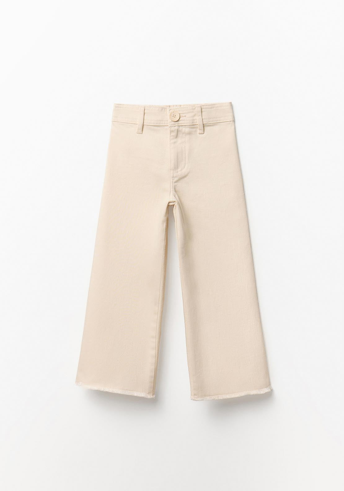 Straight Leg Trousers - Cream