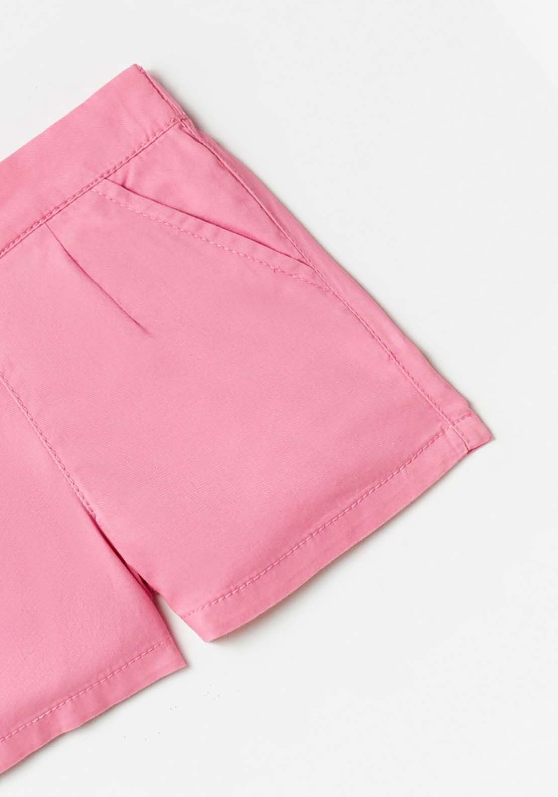 Sfera Pink Plain Twill Shorts - Pink 2 Shaws Department Stores