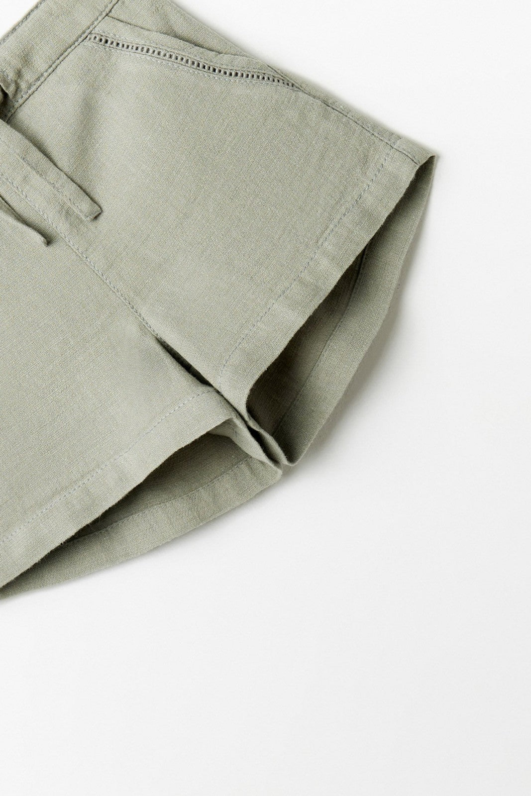 Sfera Linen cotton shorts - Green 2 Shaws Department Stores