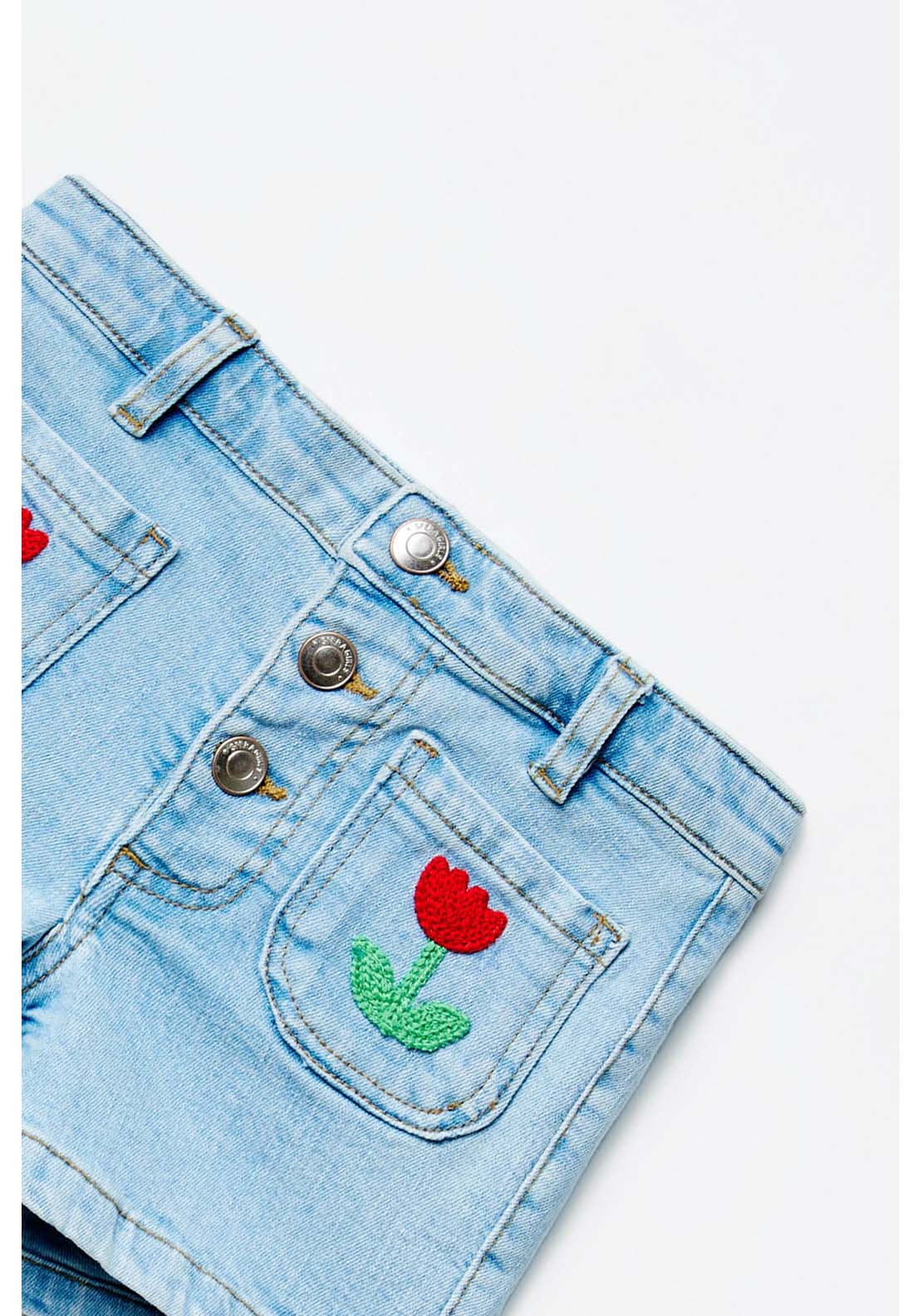 Sfera Denim Patch Shorts - Light Denim 3 Shaws Department Stores