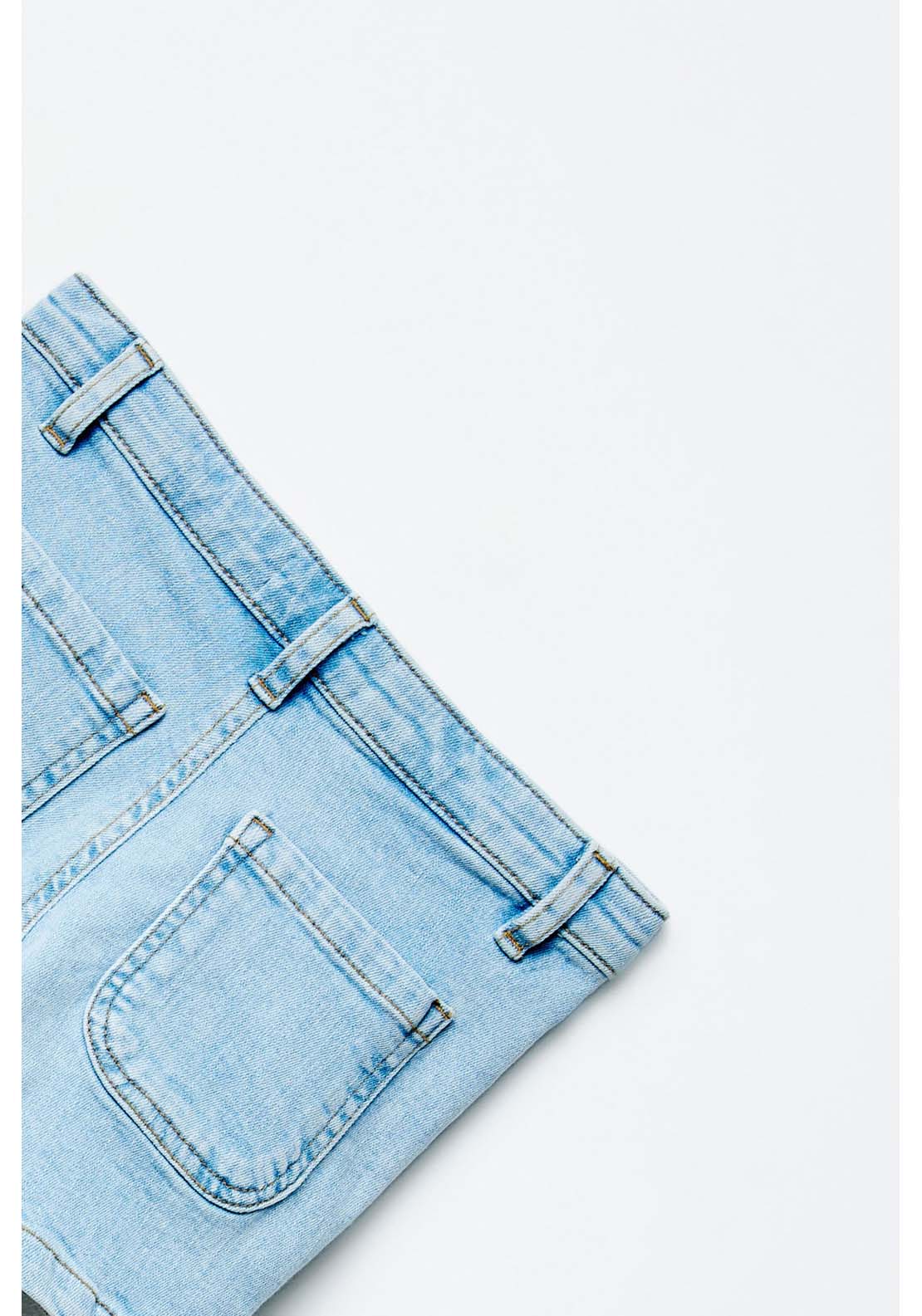 Sfera Denim Patch Shorts - Light Denim 2 Shaws Department Stores