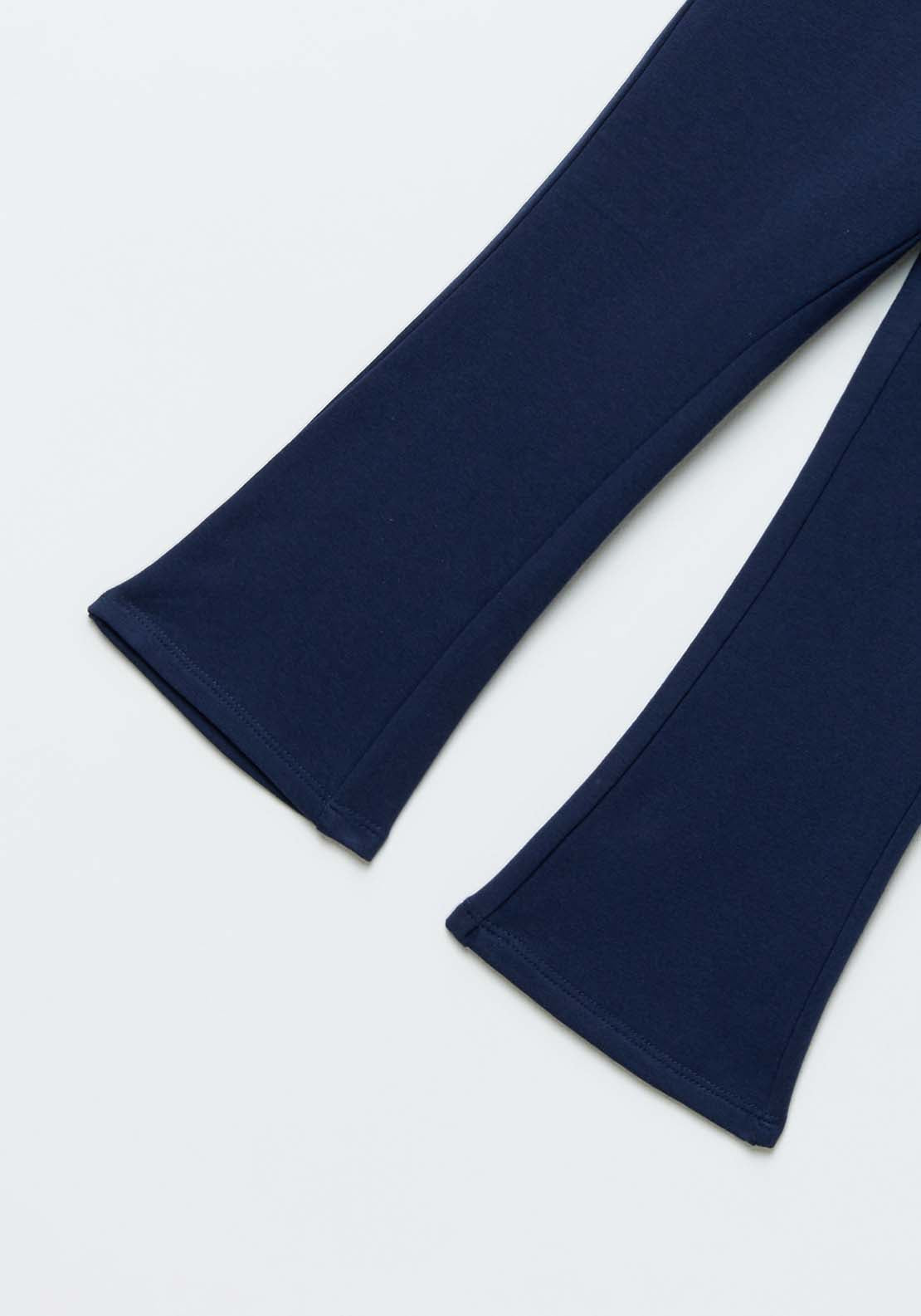 Sfera Girls Plush flared trousers - Navy 8 Shaws Department Stores