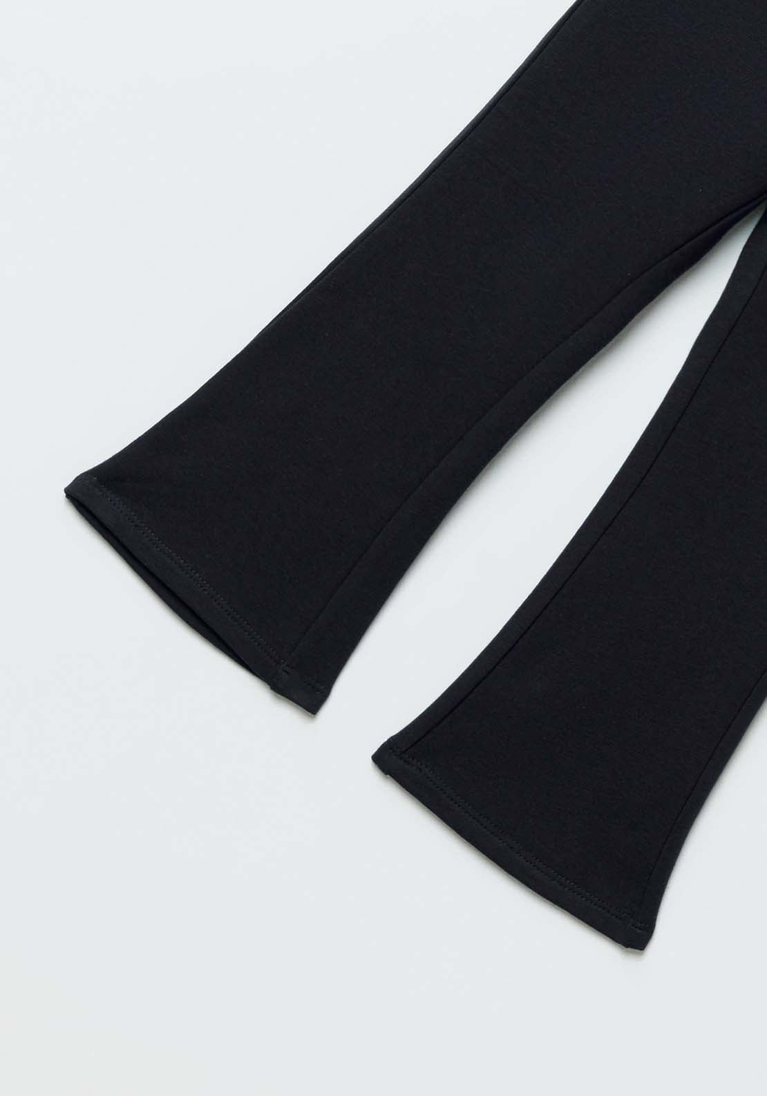 Sfera Girls Plush flared trousers - Black 2 Shaws Department Stores