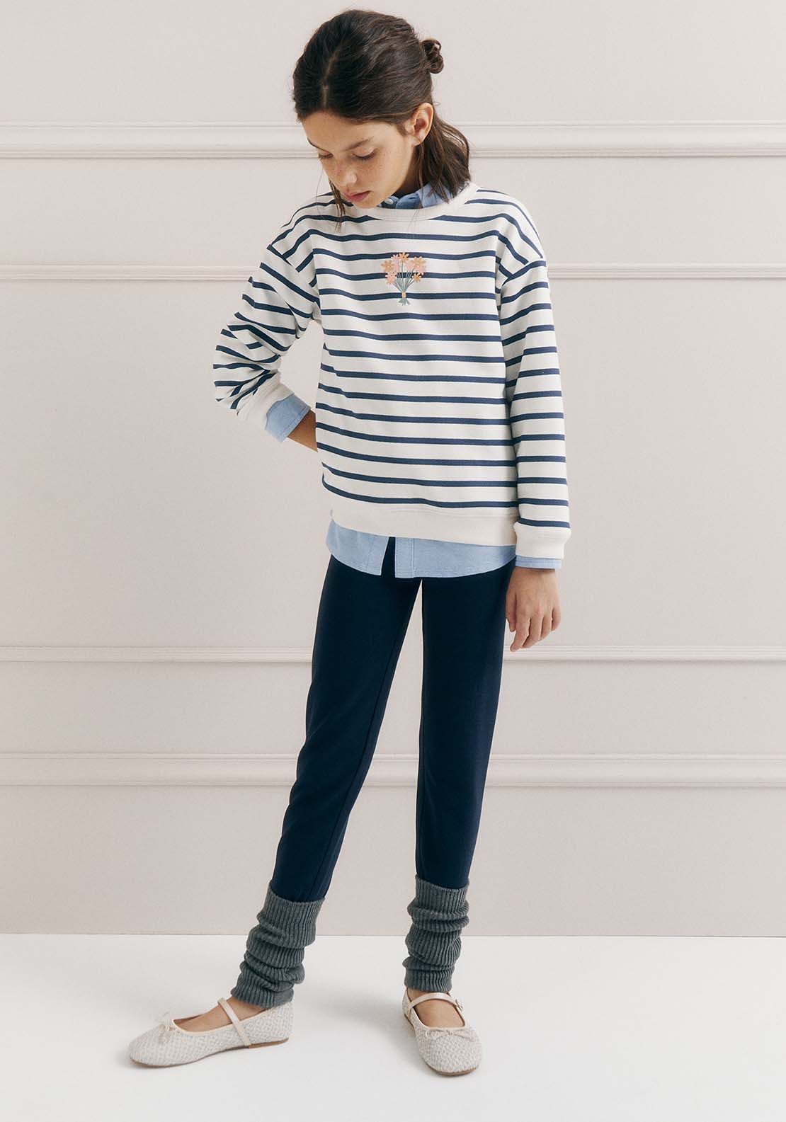 Sfera Girls Basic leggings - Navy 2 Shaws Department Stores