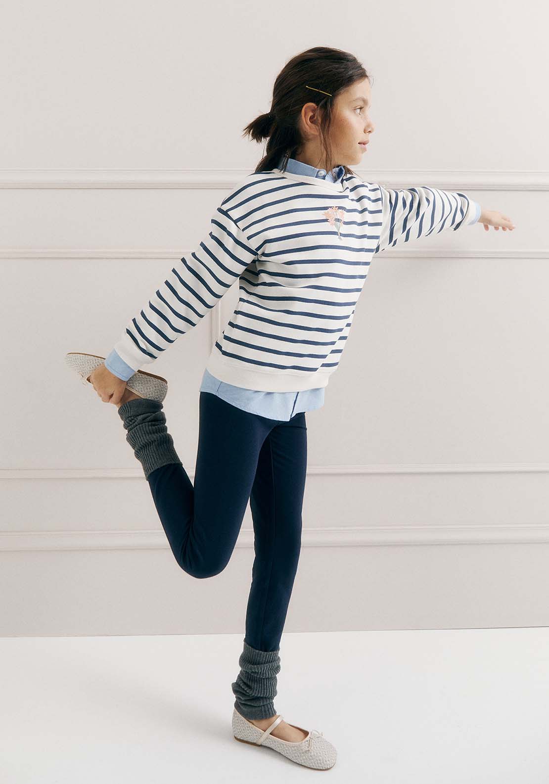 Sfera Girls Basic leggings - Navy 1 Shaws Department Stores