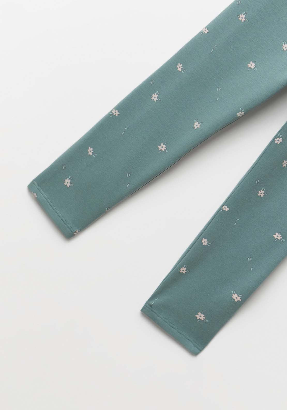 Multicolour Plush Leggings - Green