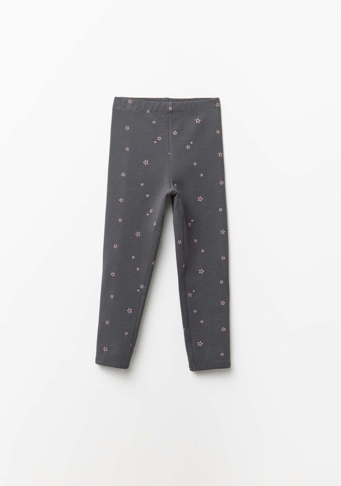 Black Bicolour Fleece Leggings - Black