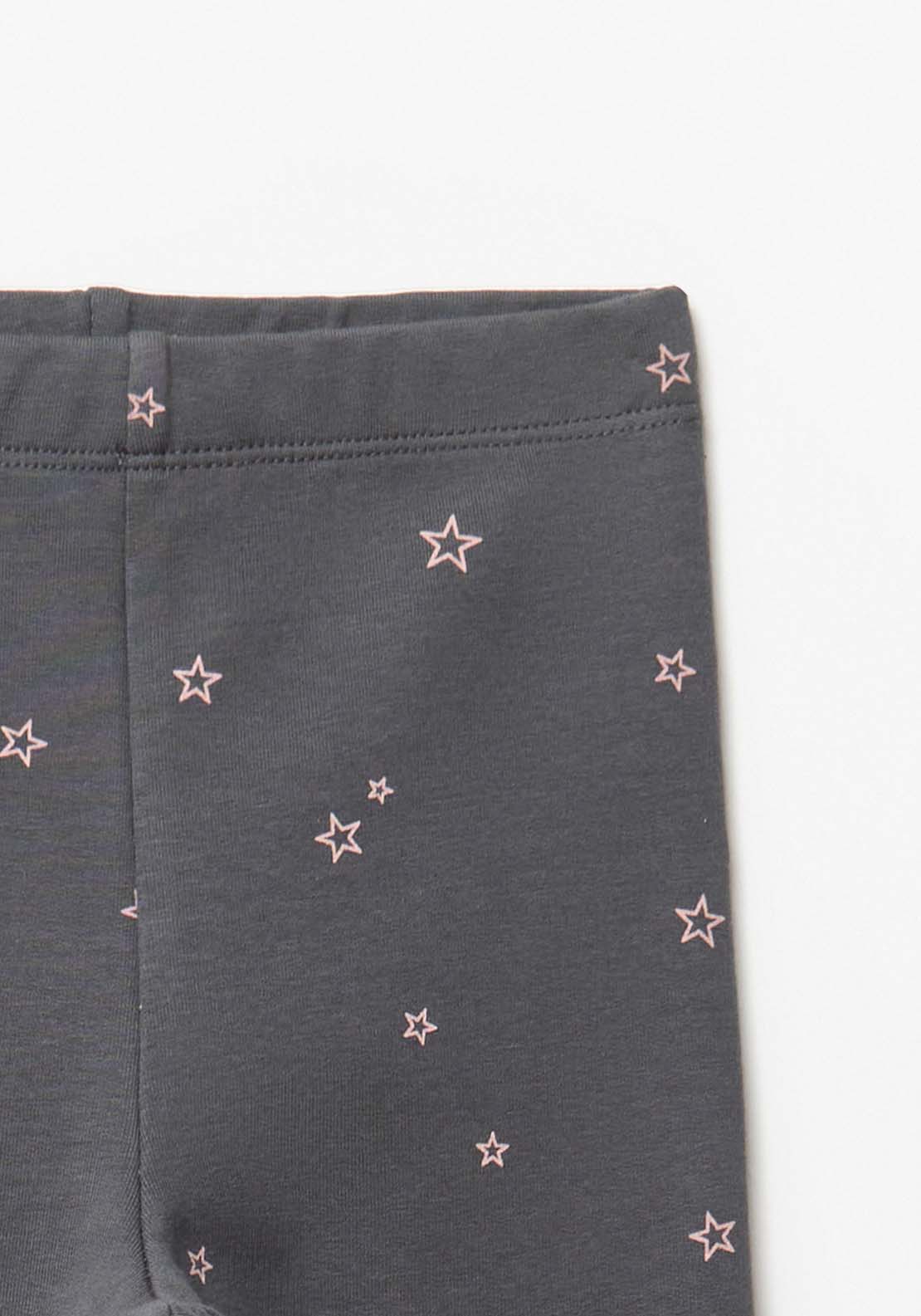 Black Bicolour Fleece Leggings - Black