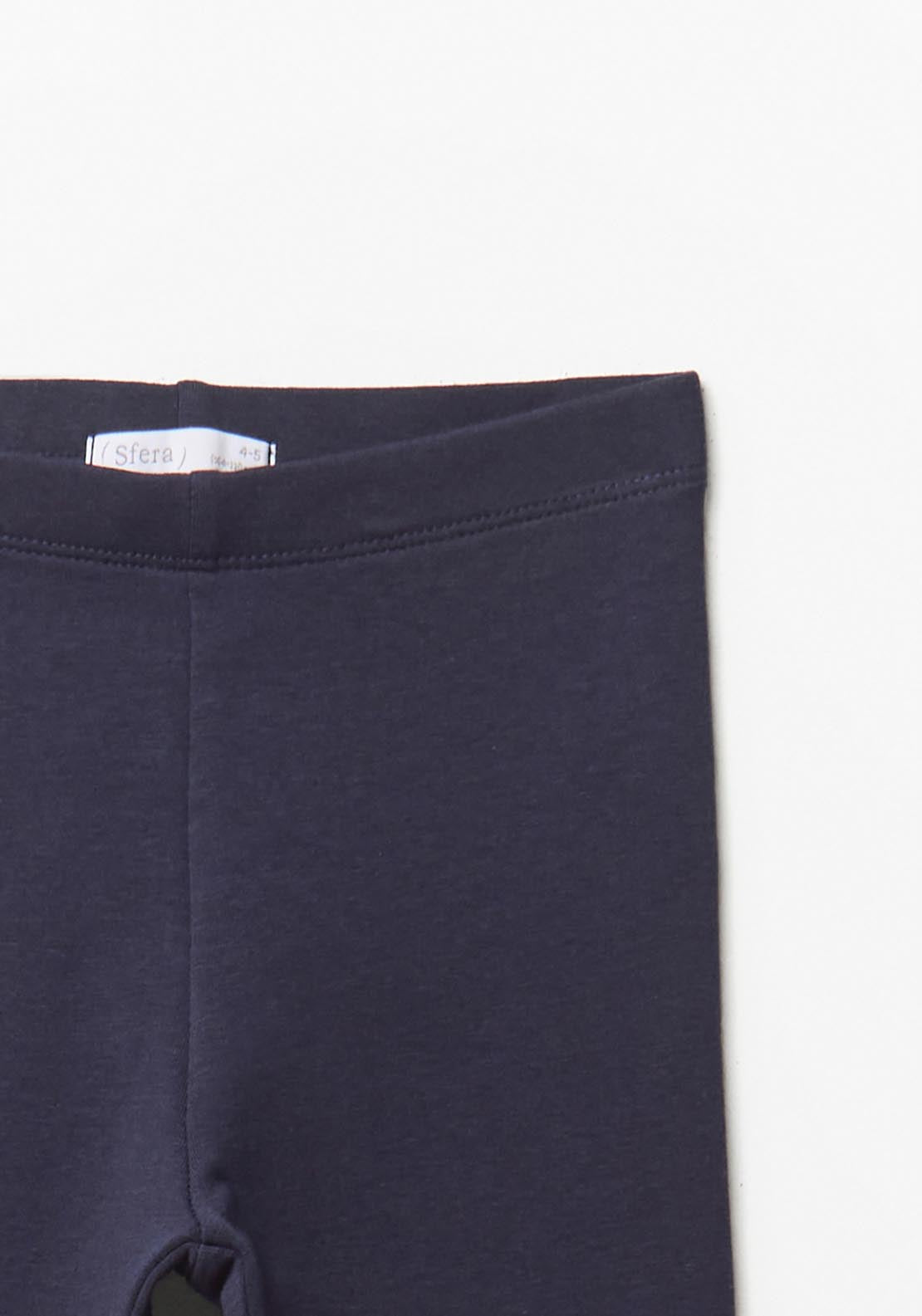 Plain Terry Leggings - Blue
