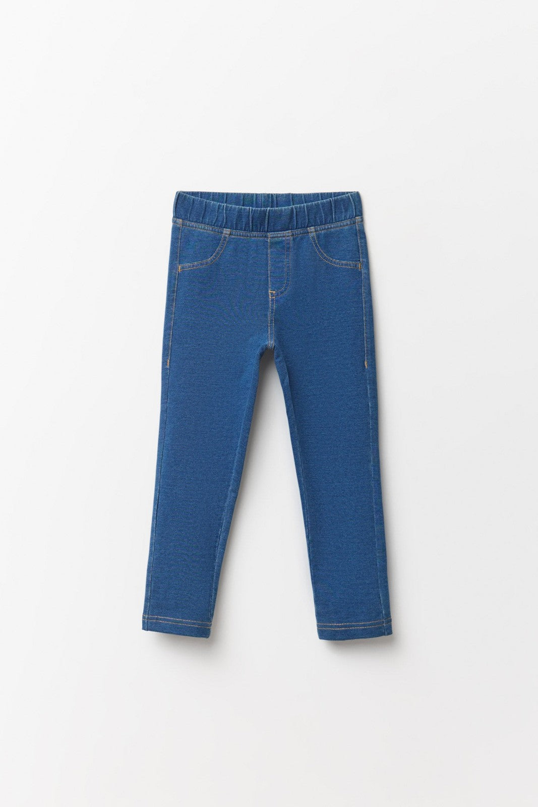 Denim Effect Leggings - Blue