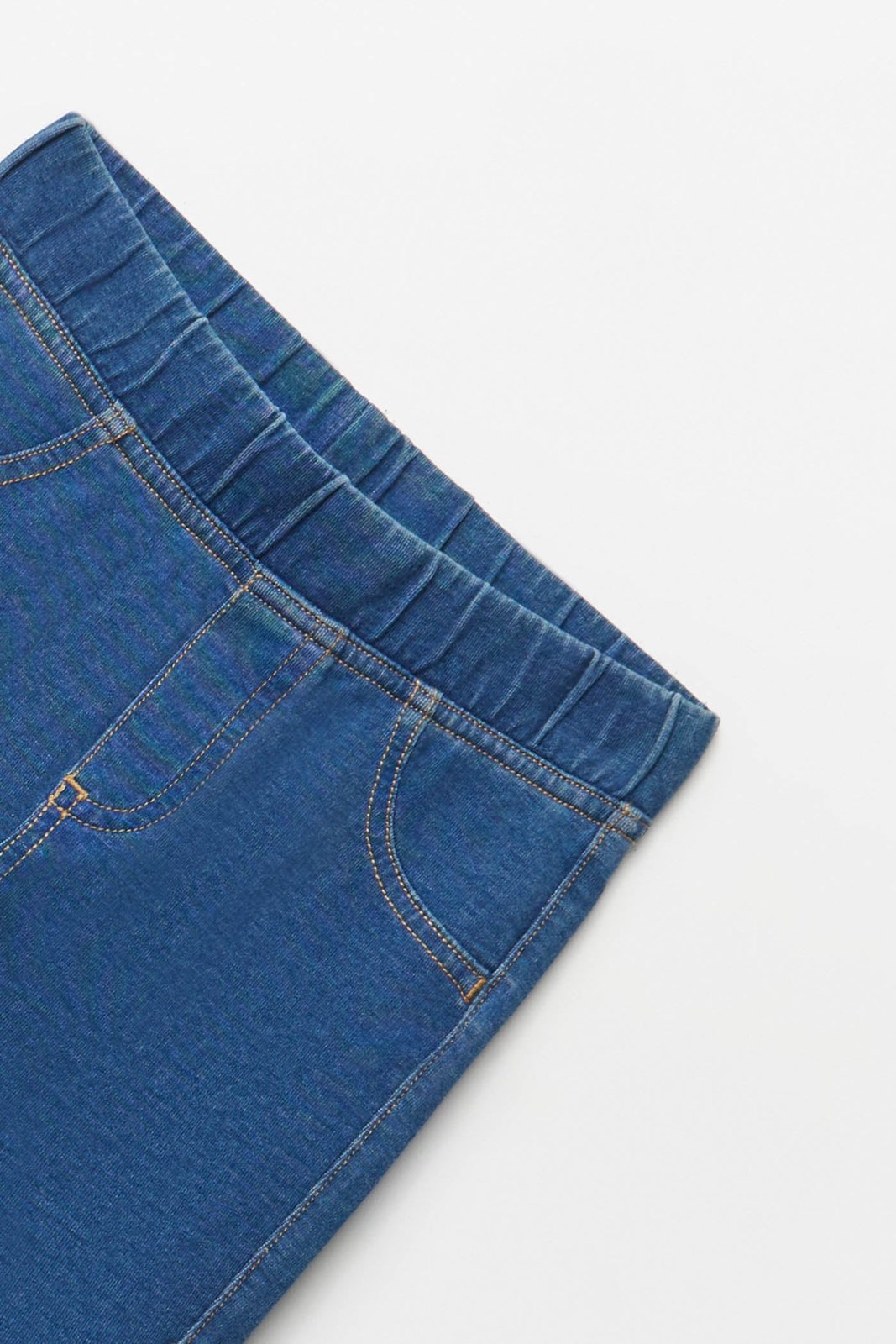 Denim Effect Leggings - Blue
