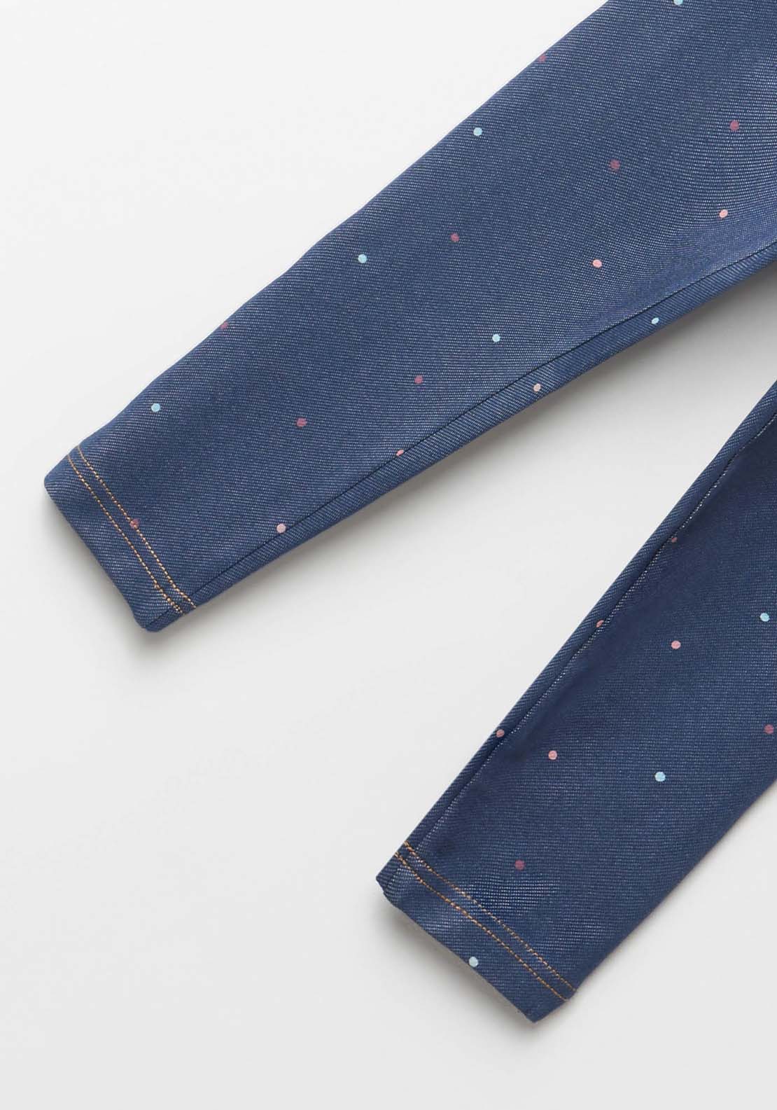 Denim Knit Leggings - Denim Light Wash