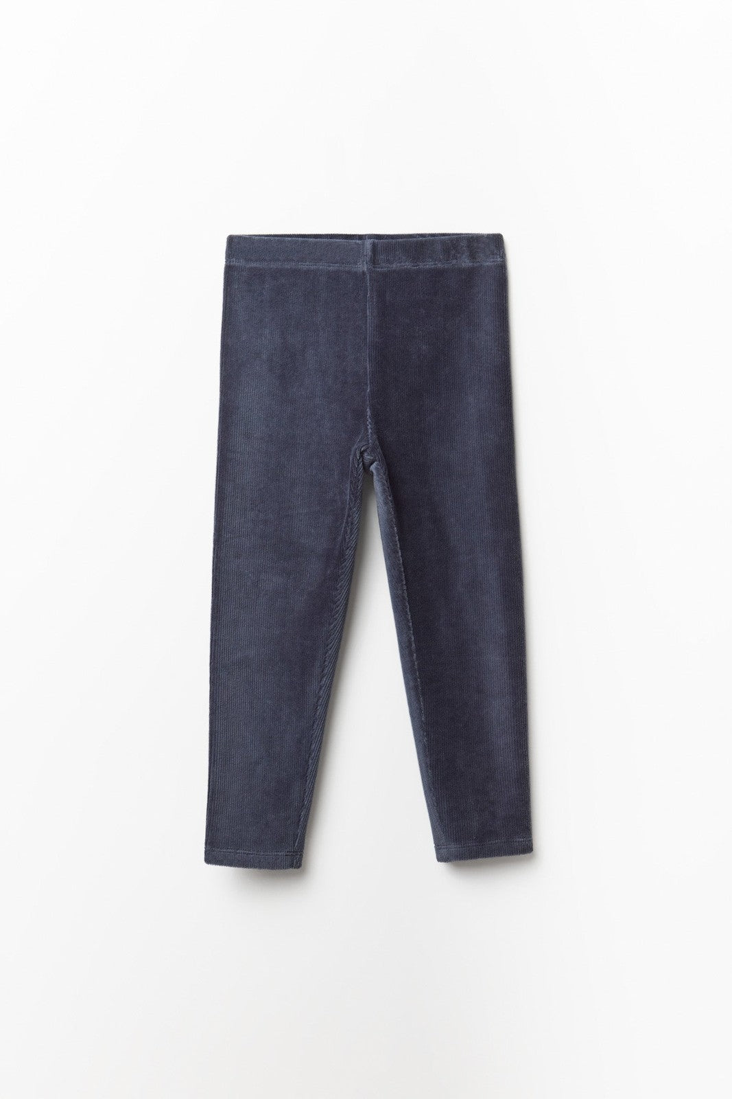 Ribbed Velour Leggings - Blue