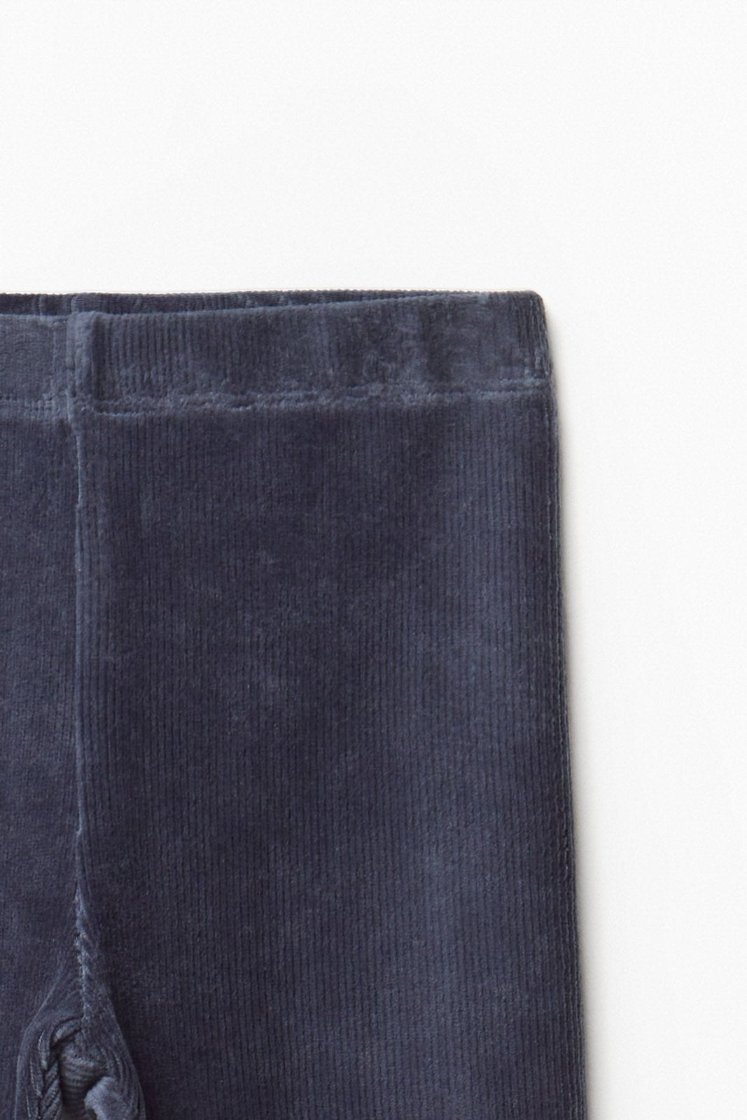 Ribbed Velour Leggings - Blue
