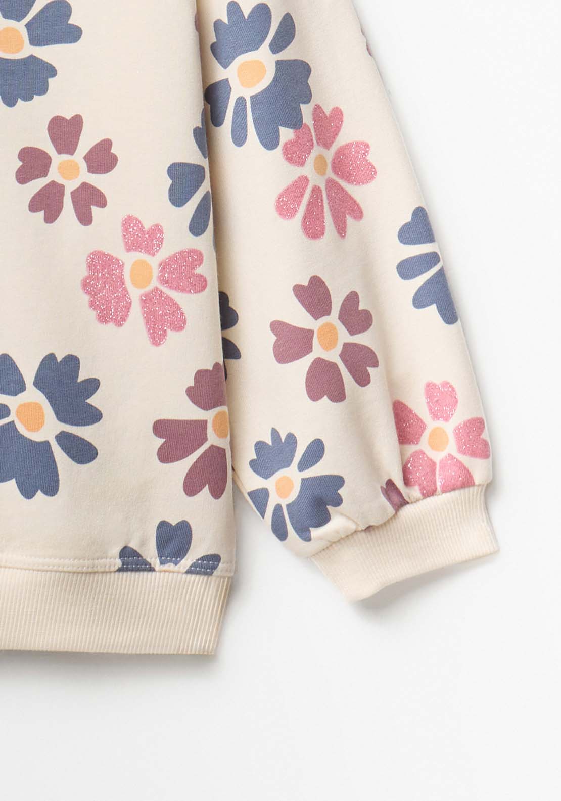 Flower Fleece Set - Blue
