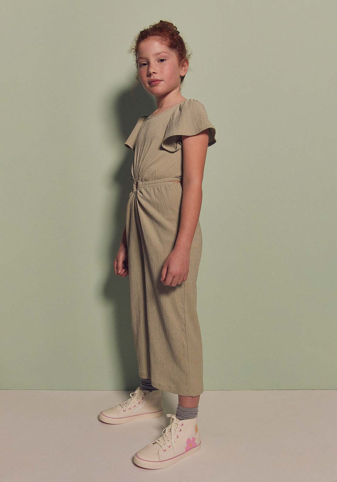 Sfera Jumpsuit With Side Cut Out - Green 1 Shaws Department Stores