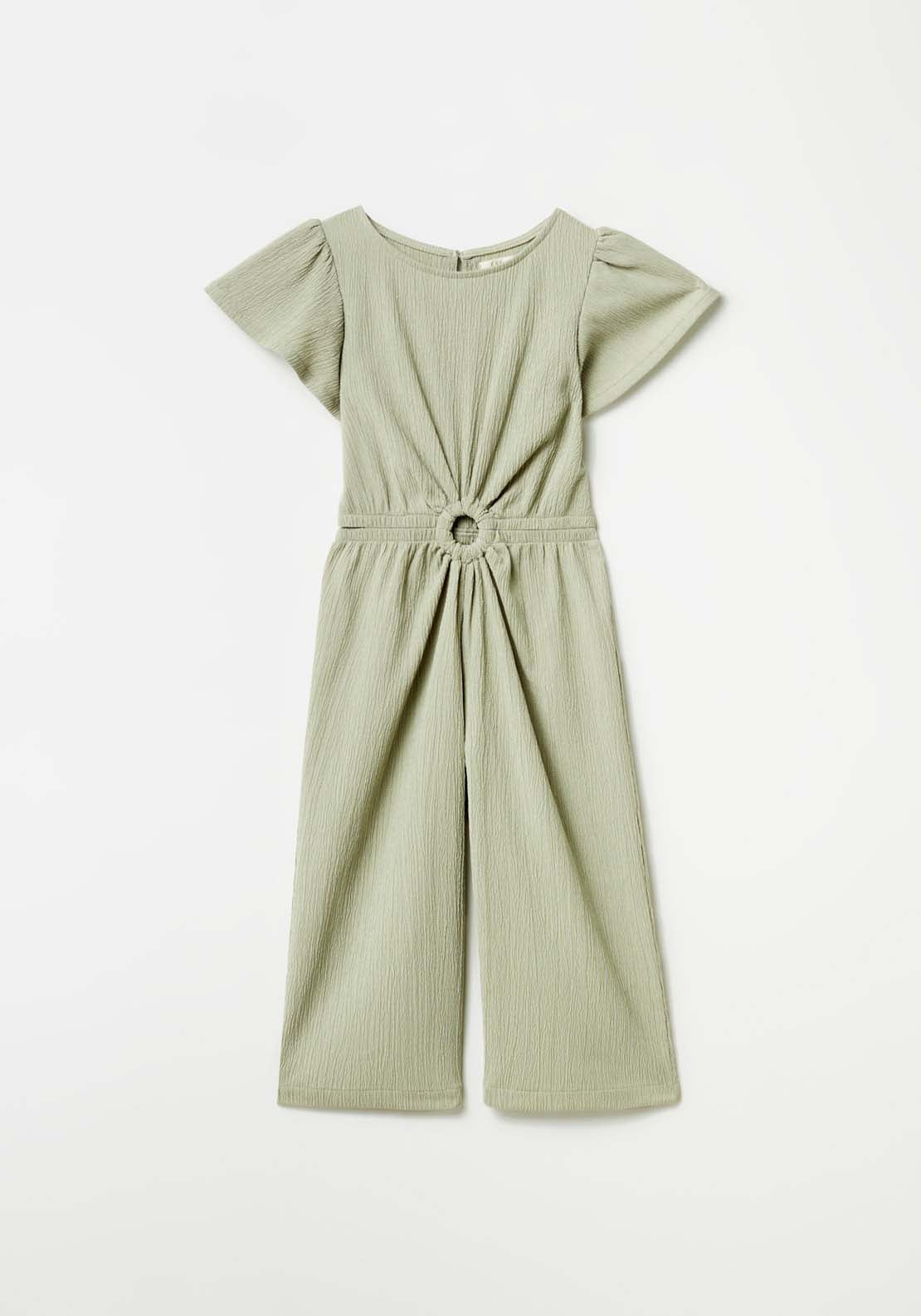 Sfera Jumpsuit With Side Cut Out - Green 4 Shaws Department Stores