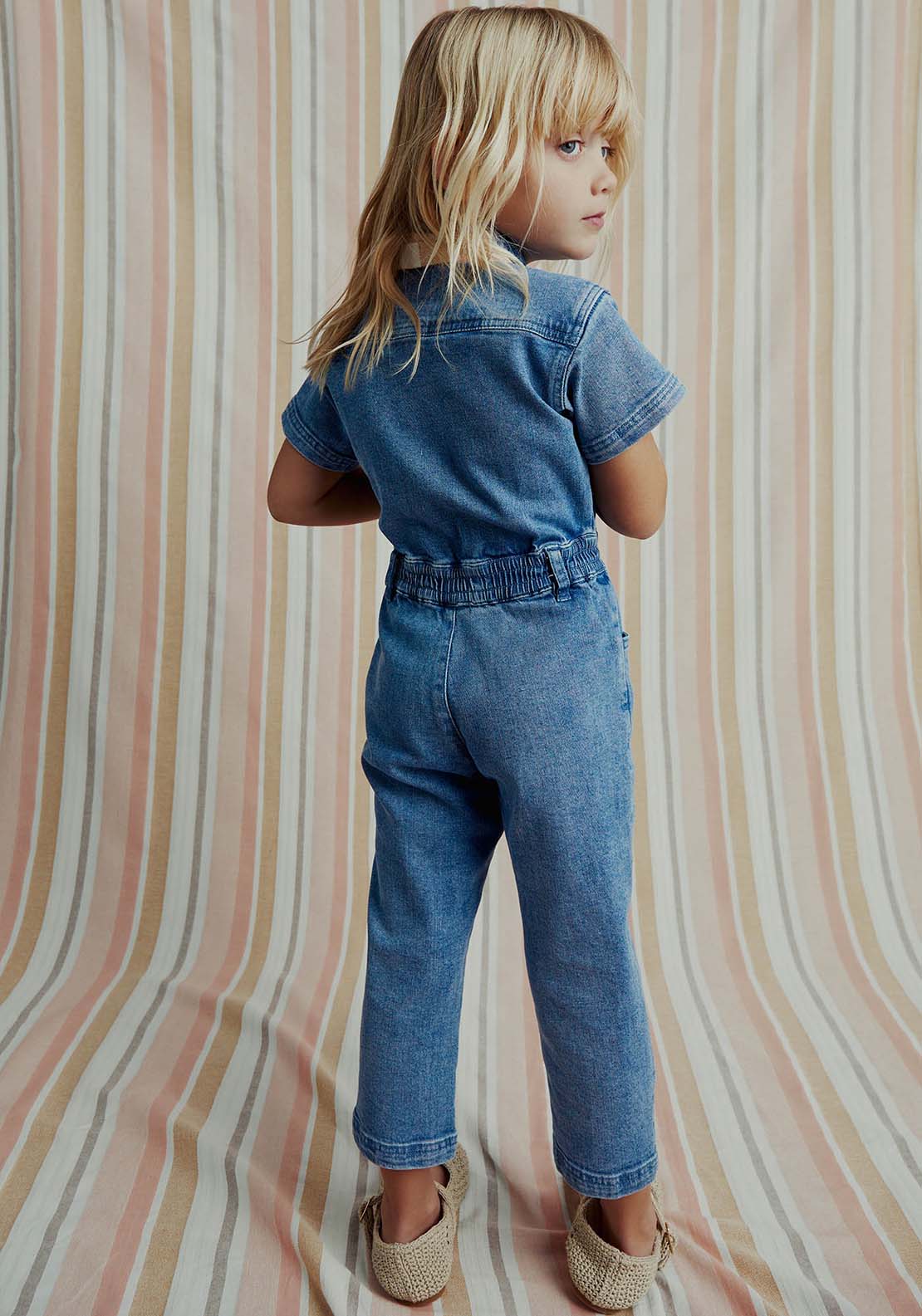 Sfera Long denim jumpsuit - Denim Medium Wash 7 Shaws Department Stores