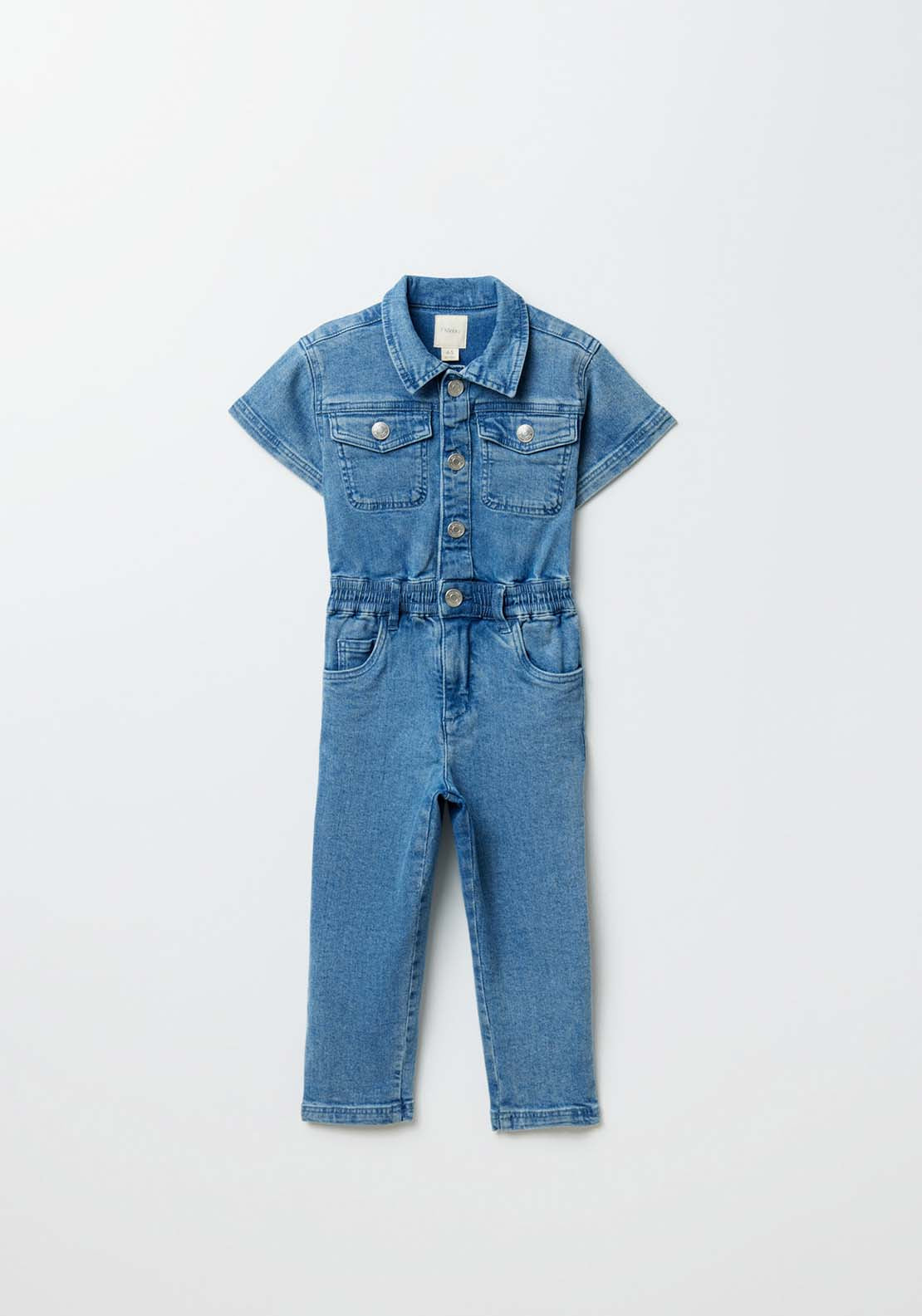 Sfera Long denim jumpsuit - Denim Medium Wash 8 Shaws Department Stores