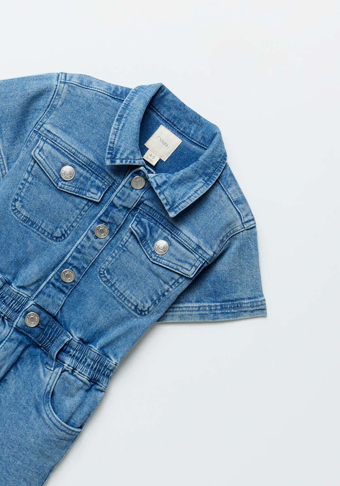 Sfera Long denim jumpsuit - Denim Medium Wash 9 Shaws Department Stores