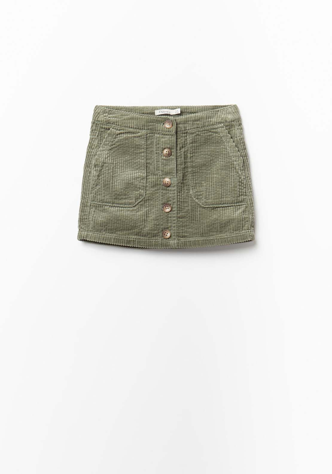 Corduory Skirt - Green