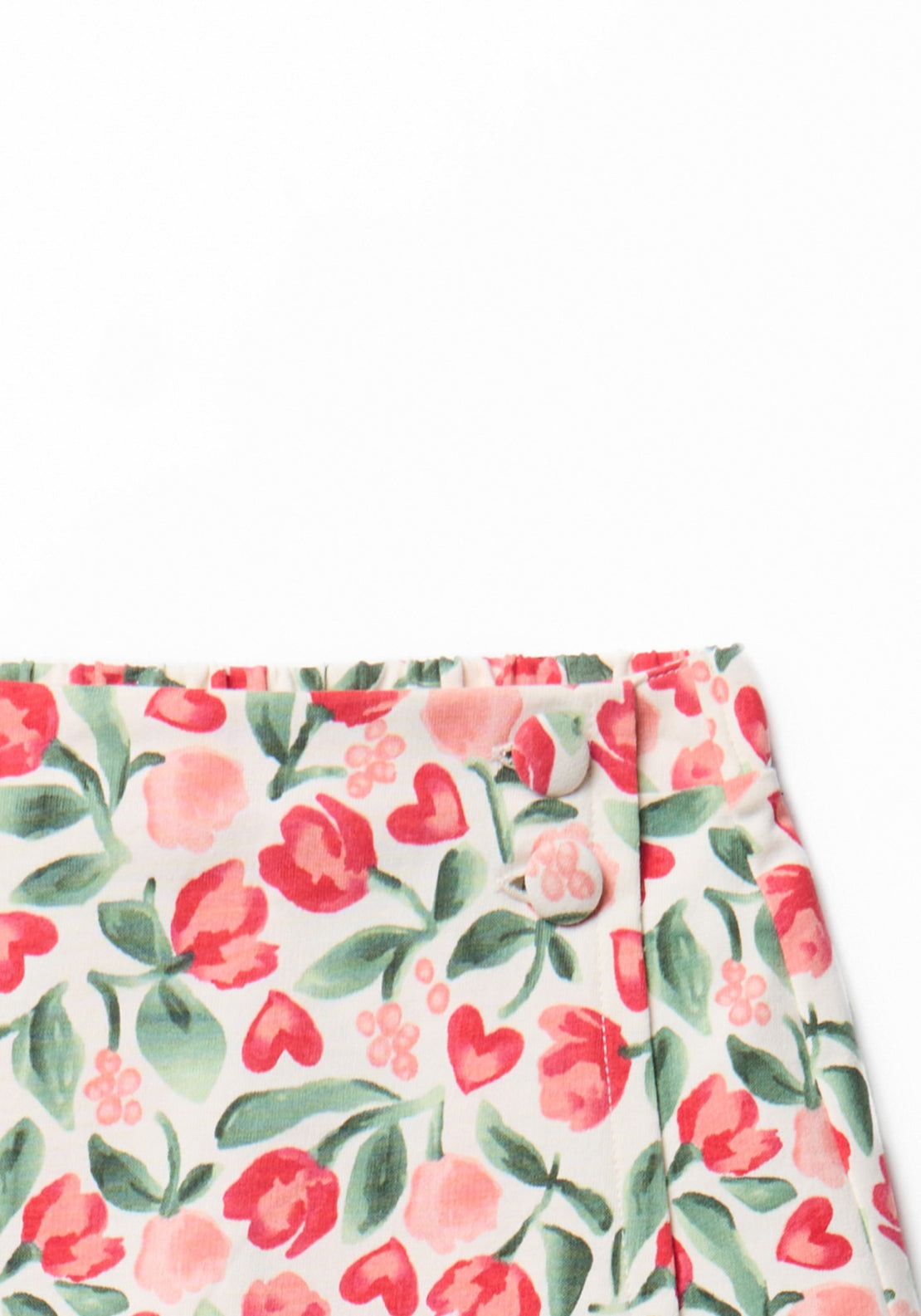 Floral Print Skort - Cream