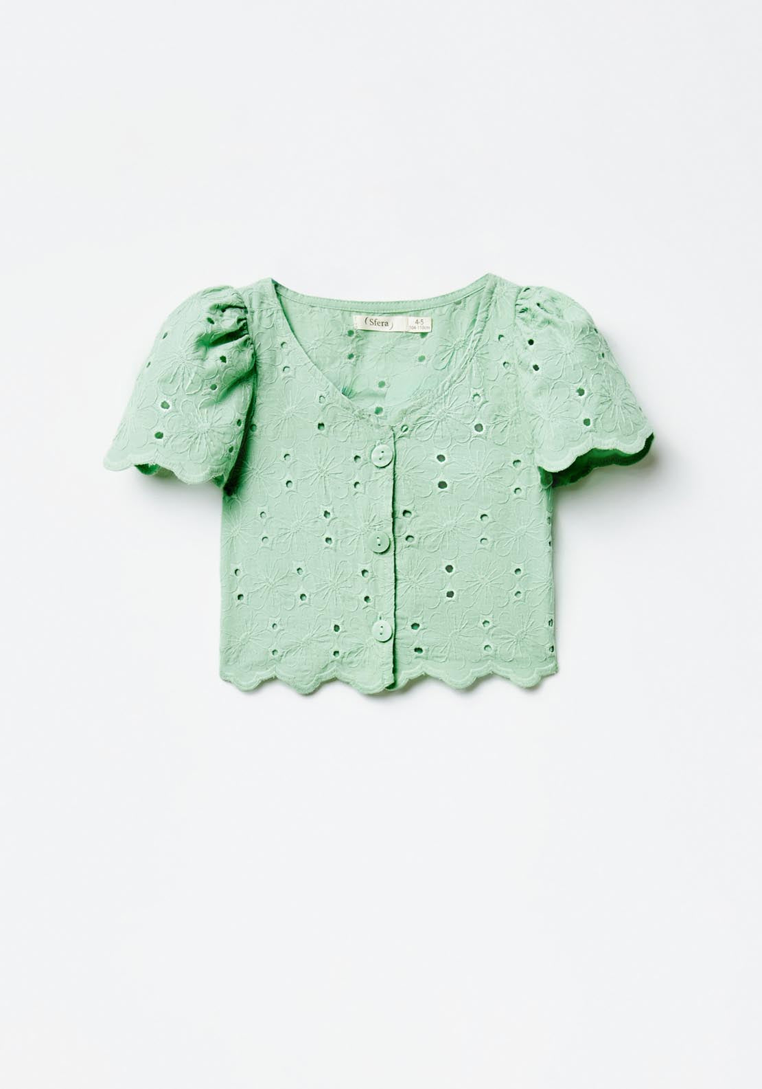 Sfera Voile Blouse - Green 1 Shaws Department Stores