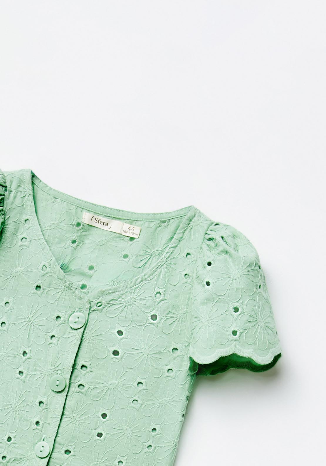 Sfera Voile Blouse - Green 3 Shaws Department Stores