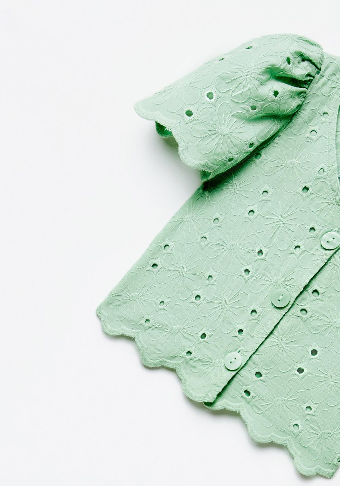 Sfera Voile Blouse - Green 2 Shaws Department Stores