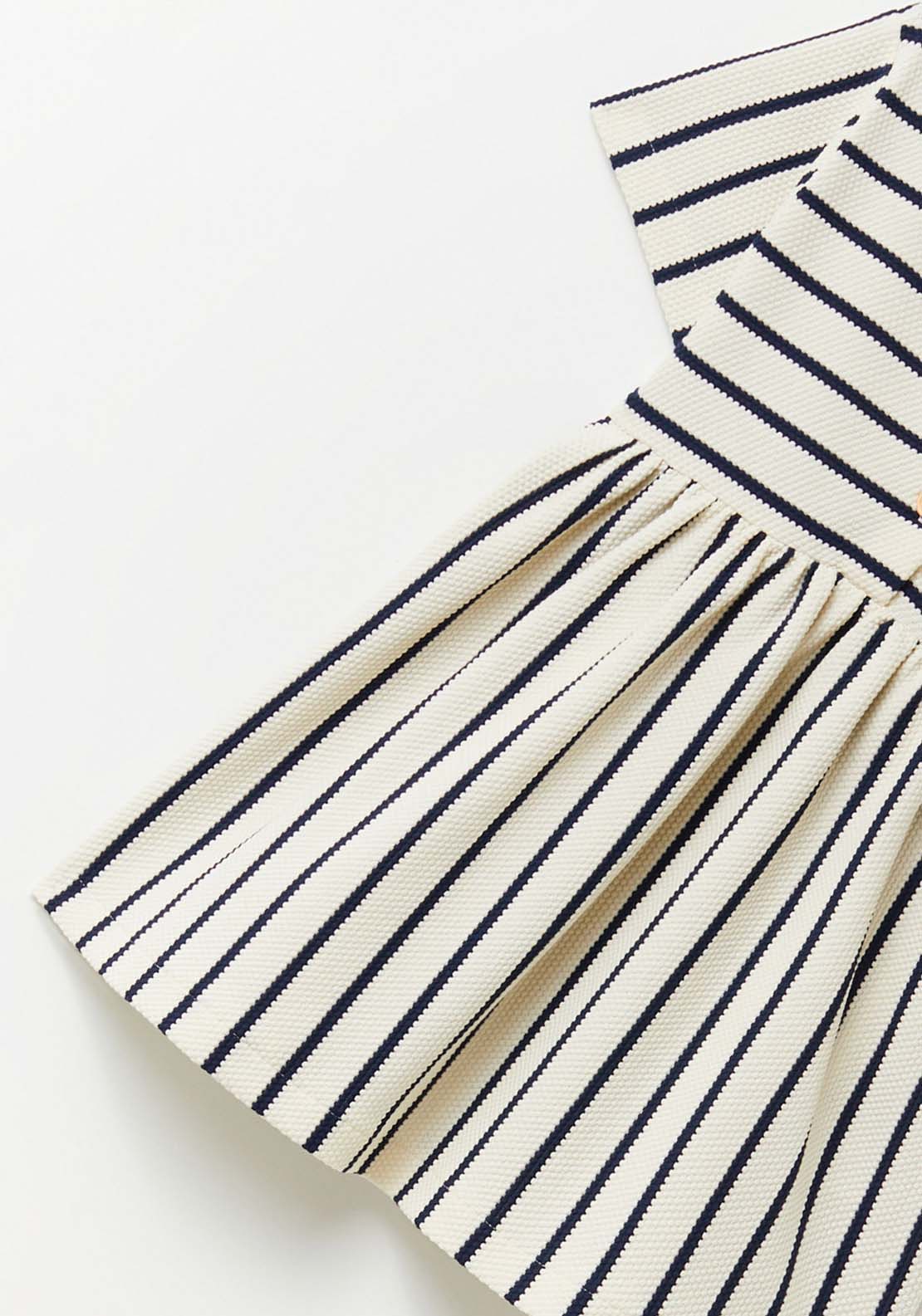 Sfera Striped Button Dress - White 4 Shaws Department Stores