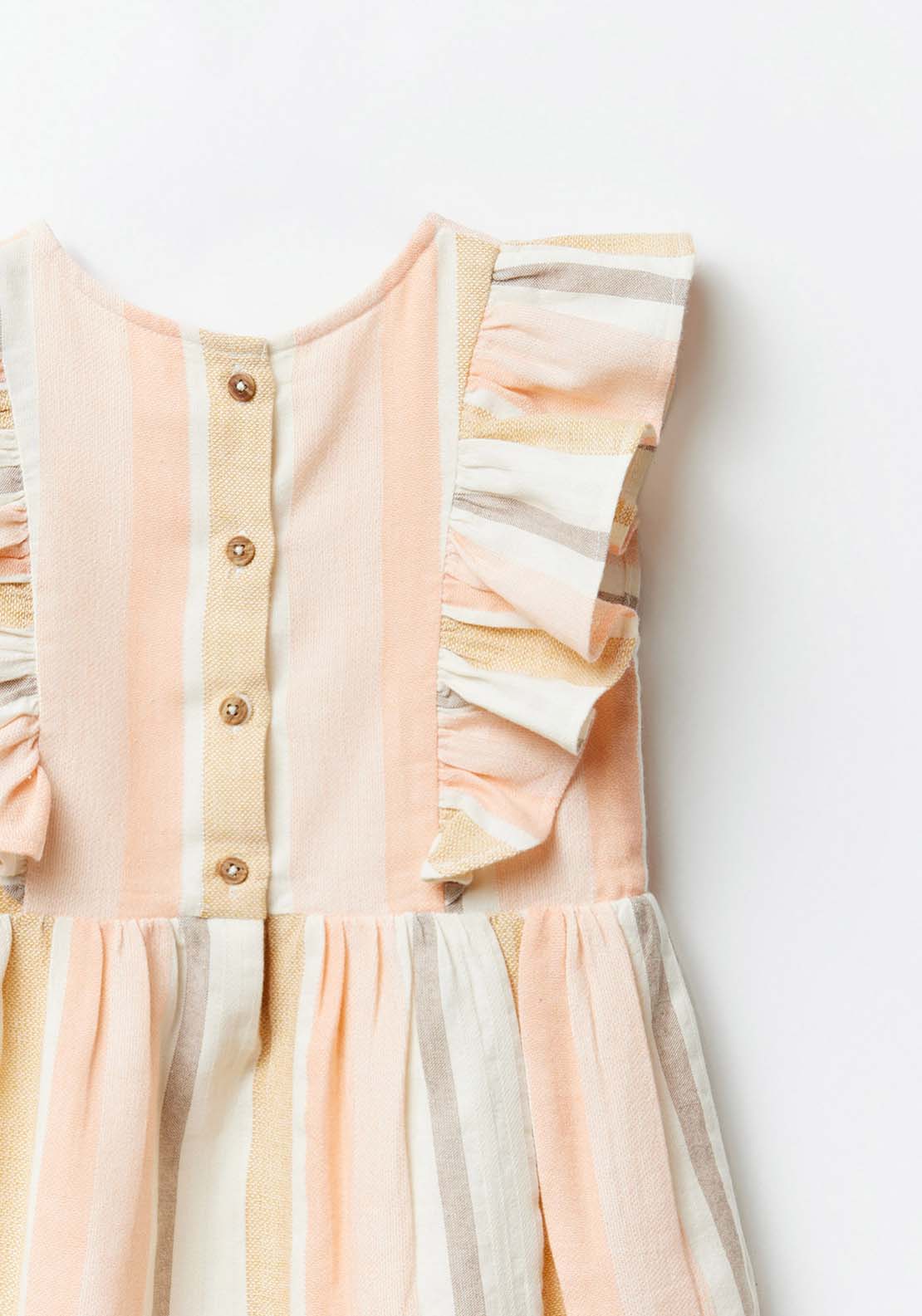 Sfera Stripes rustic dress - Salmon 7 Shaws Department Stores