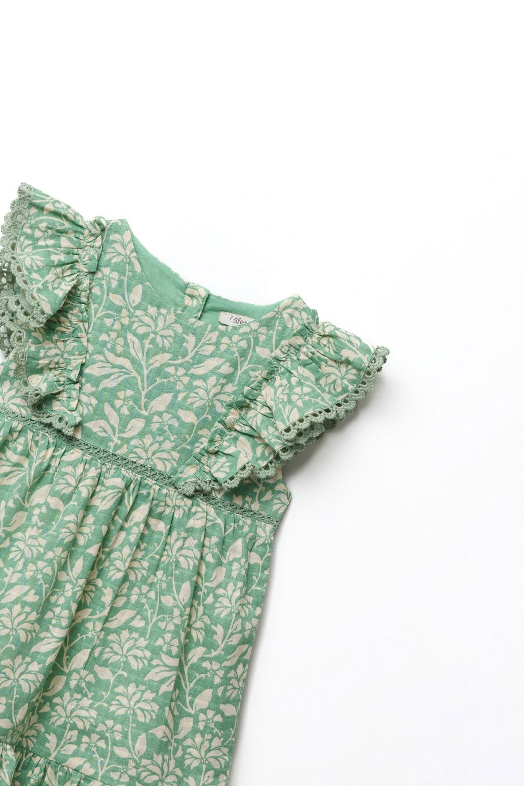Sfera Printed two-tone dress - Green 5 Shaws Department Stores