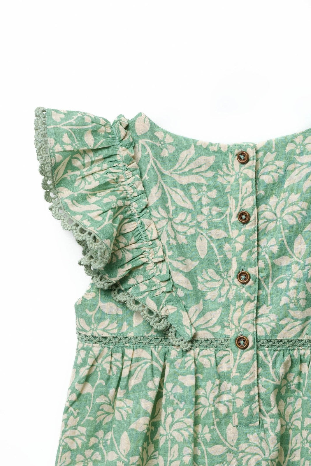 Sfera Printed two-tone dress - Green 6 Shaws Department Stores