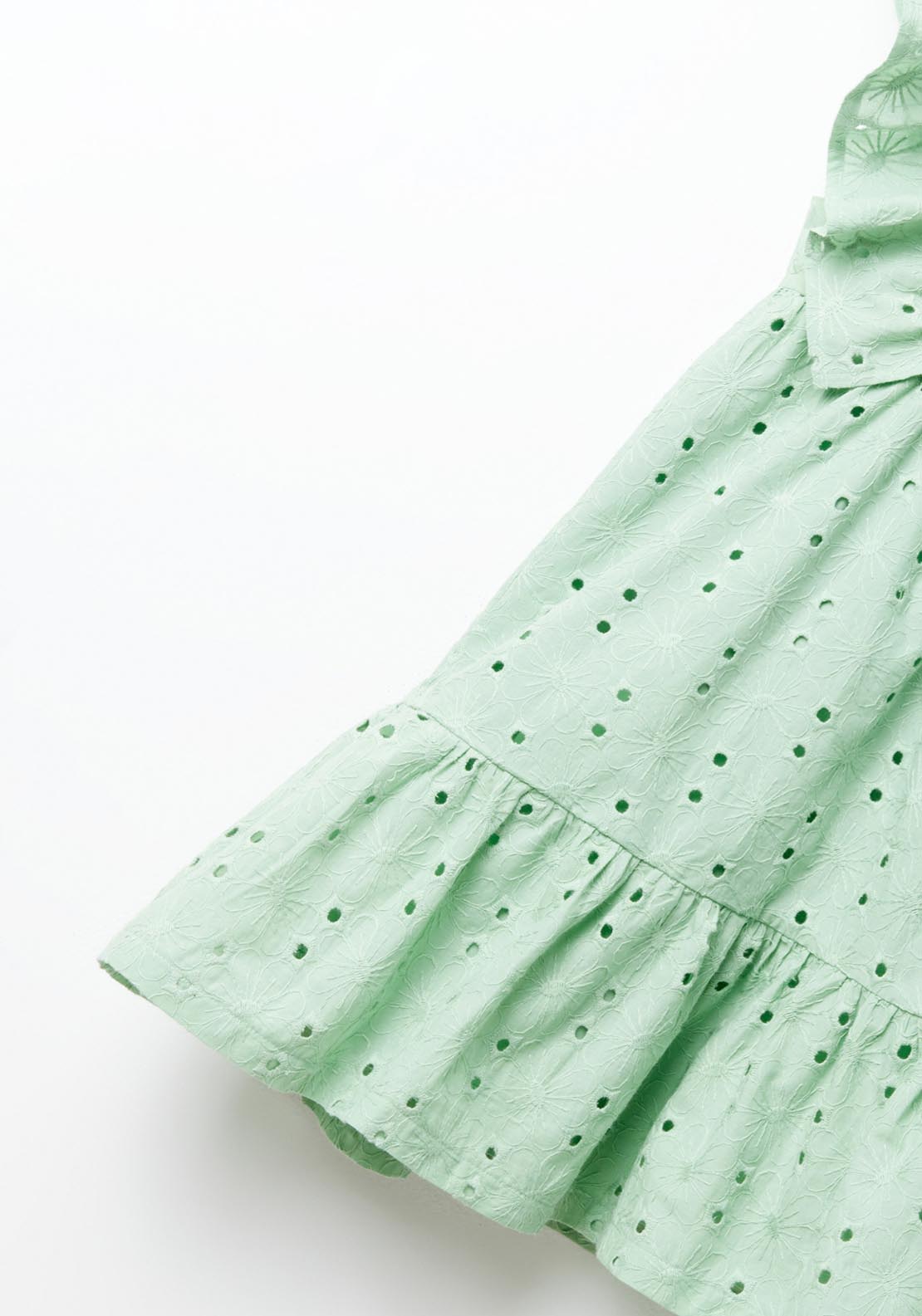 Sfera Embroidered Voile Dress - Green 2 Shaws Department Stores