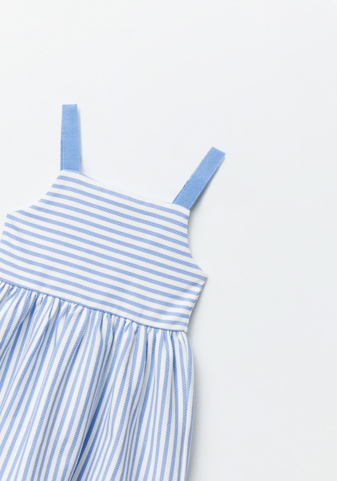 Sfera Striped piqué dress - Blue 1 Shaws Department Stores