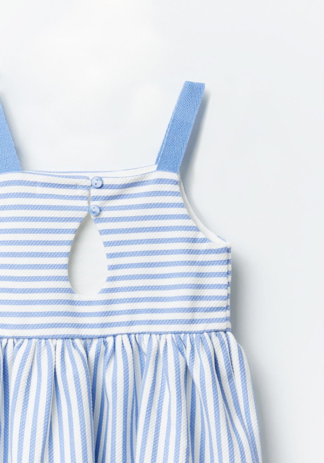 Sfera Striped piqué dress - Blue 3 Shaws Department Stores