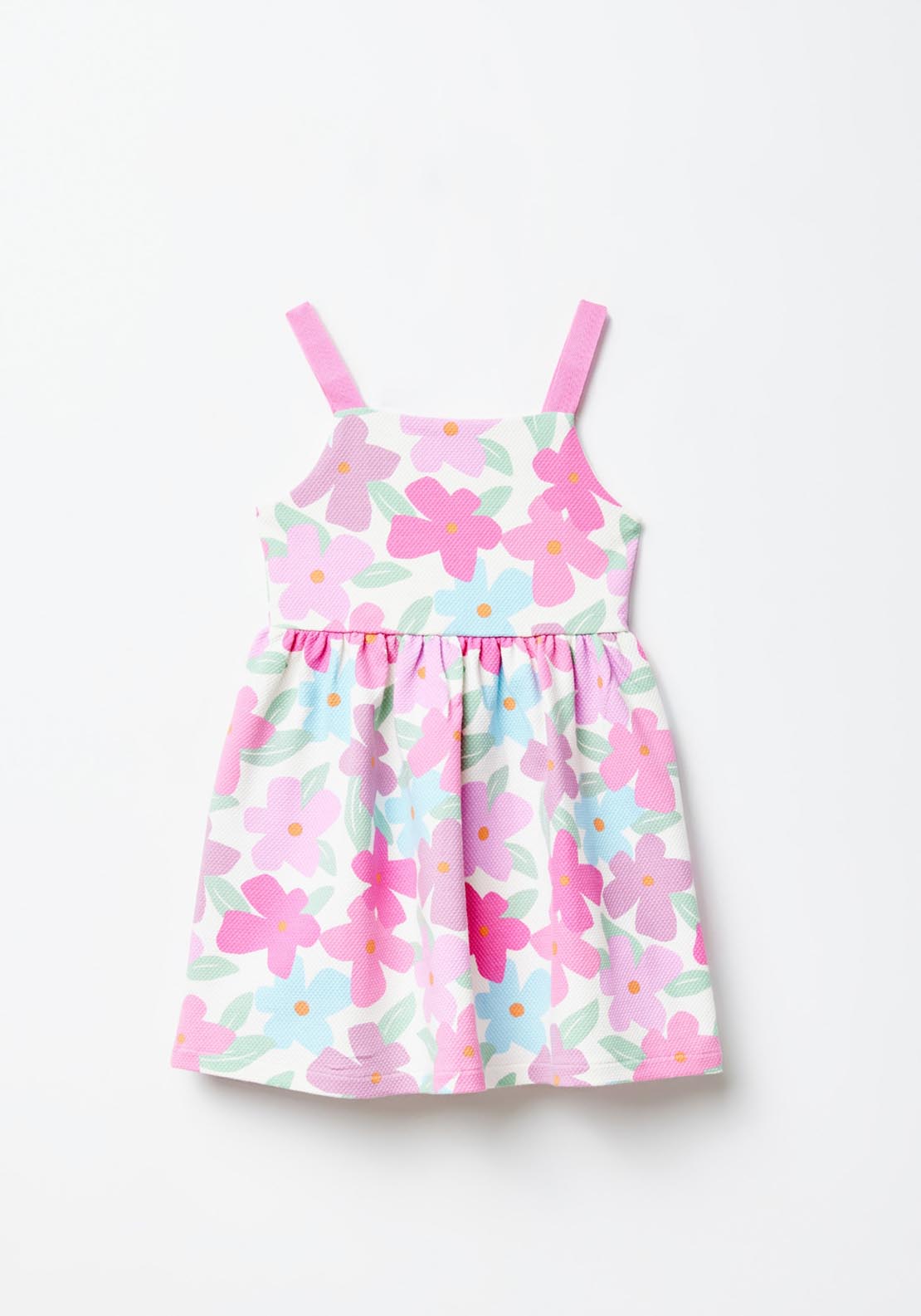 Sfera Structured Pink Floral Print dress - Cream 3 Shaws Department Stores