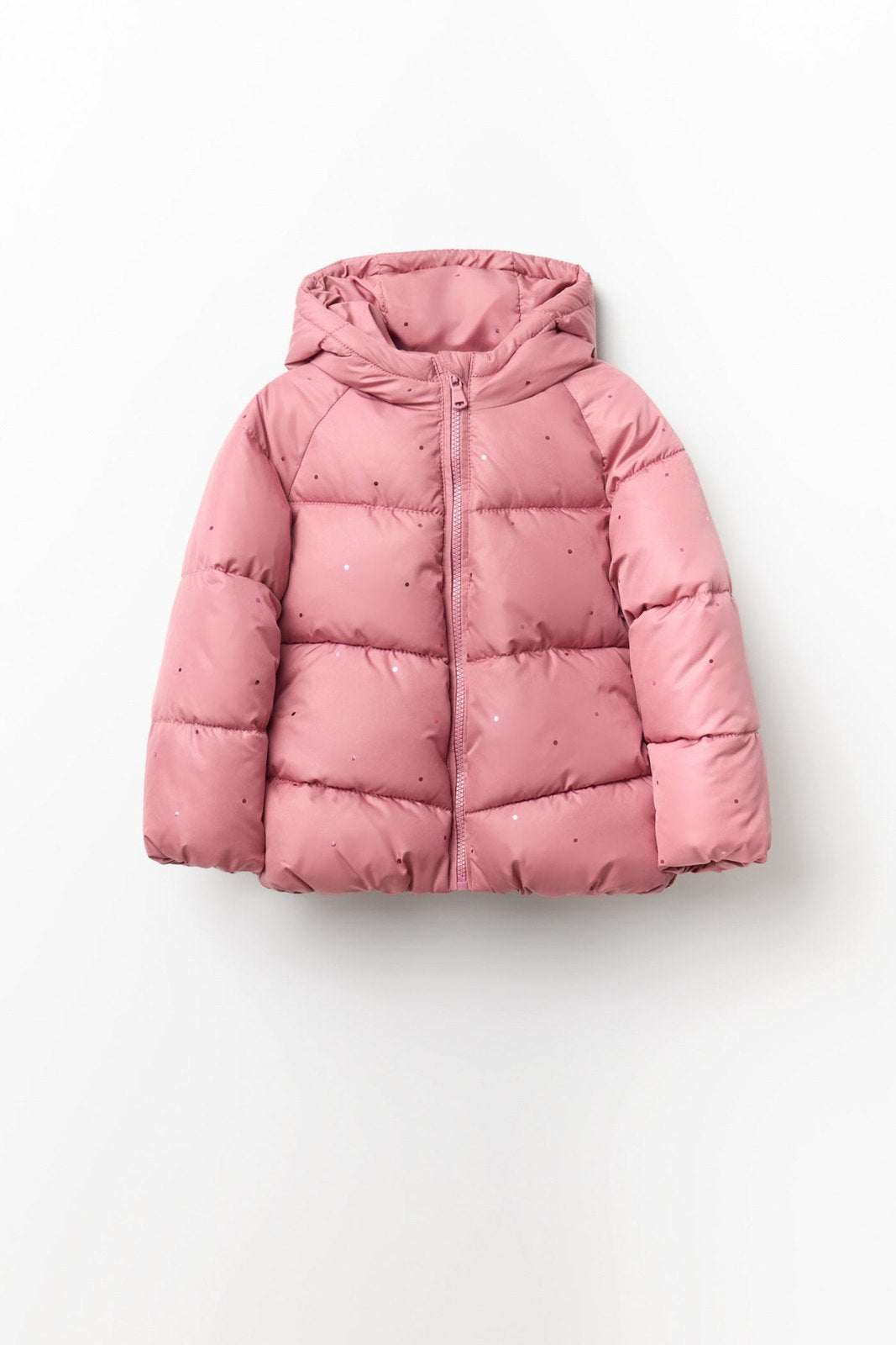 Puffer Jacket With Hood - Pink