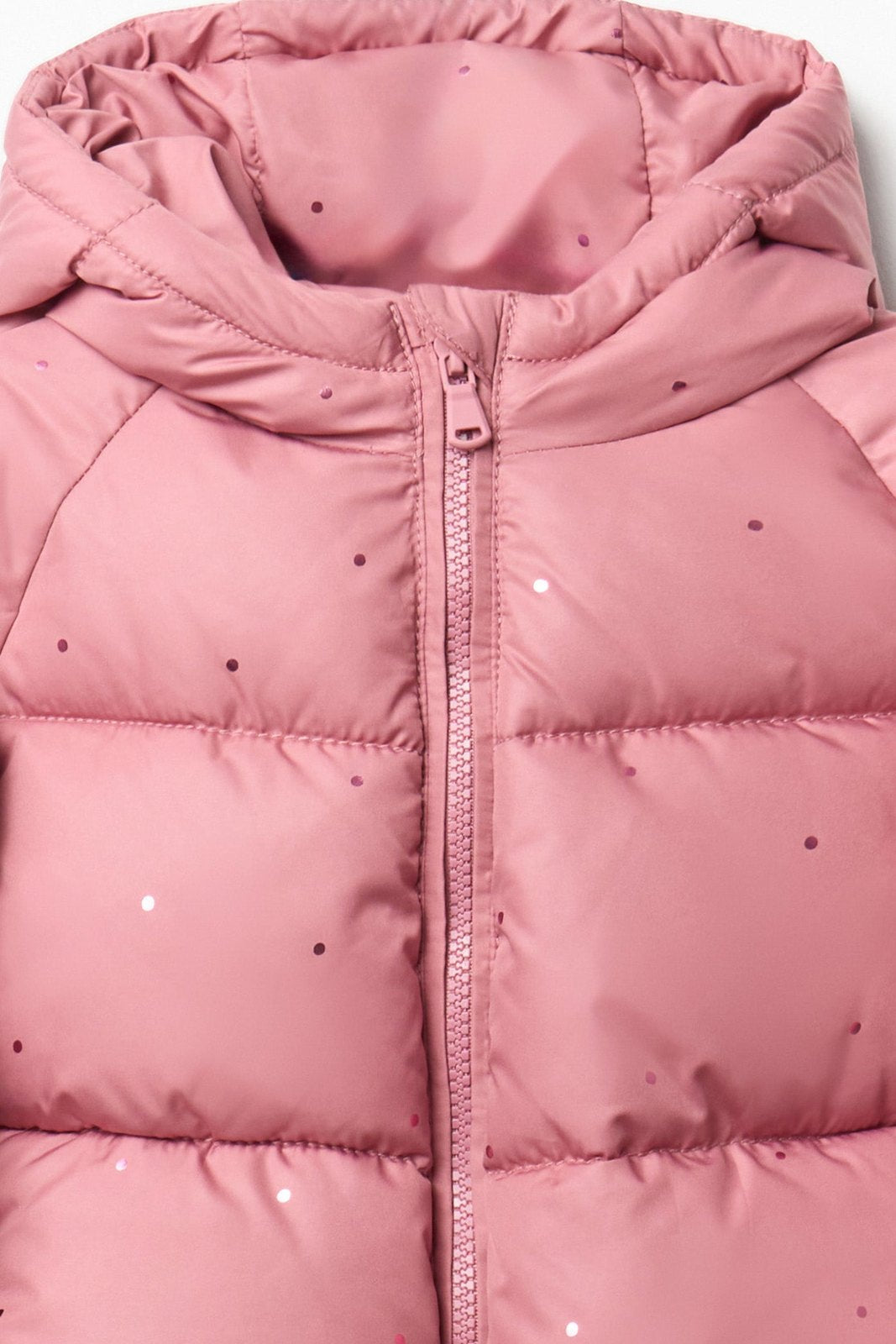 Puffer Jacket With Hood - Pink