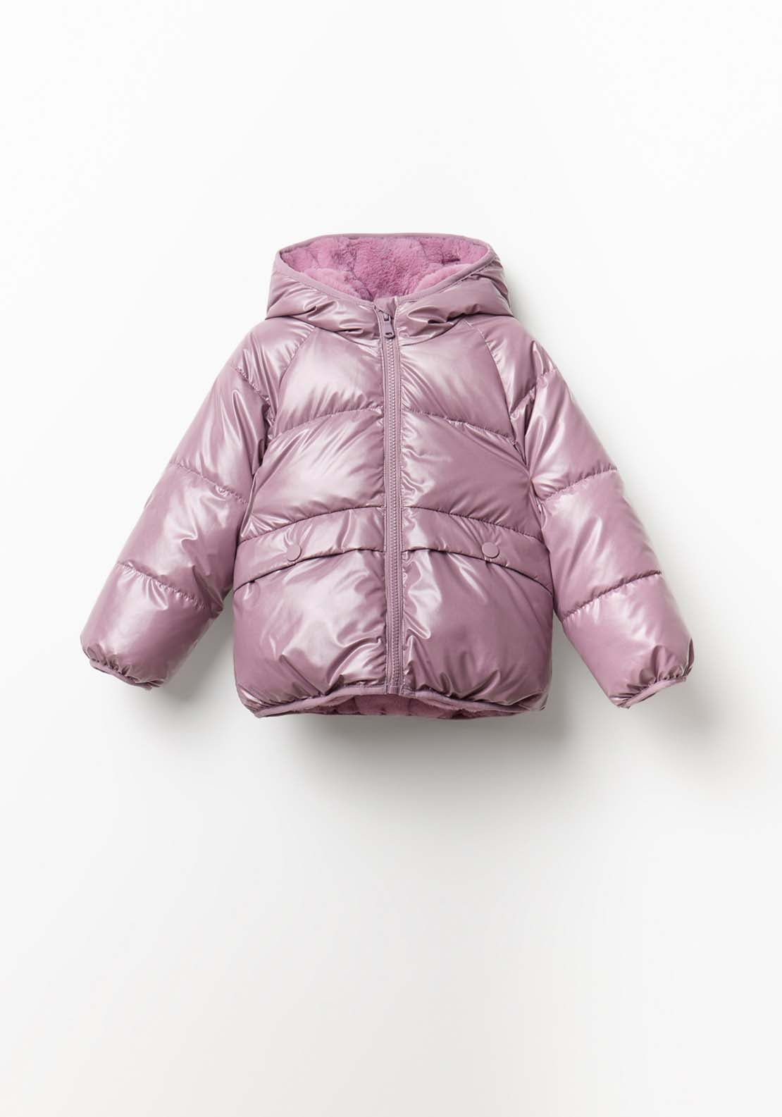 Reversible Glitter Coat - Dark Purple