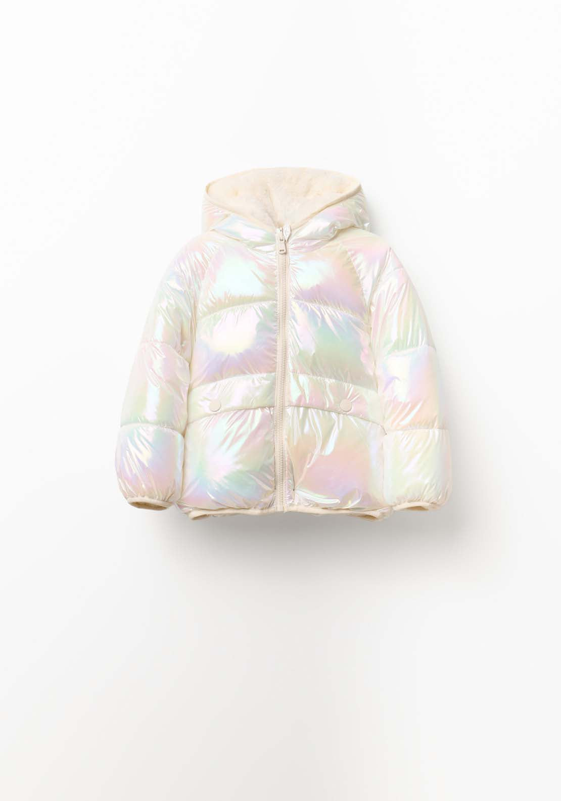 Quileted Puffer Jacket - White Ice