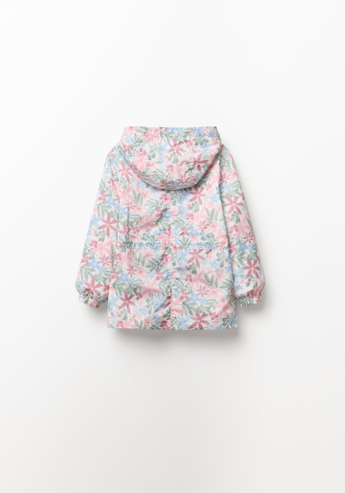 Floral Print Raincoat - Cream