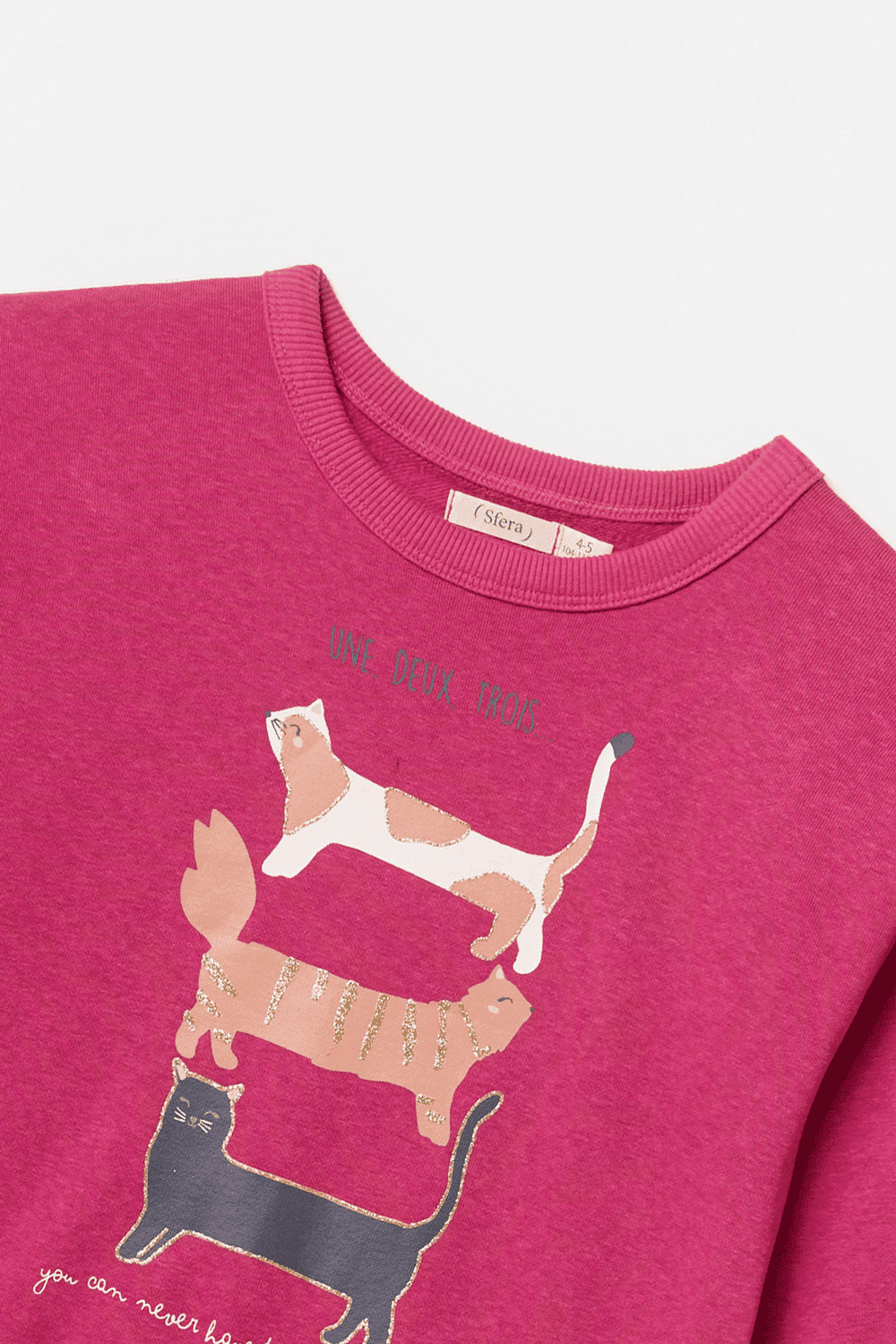 Sfera Cat Sweatshirt - Fuchsia 3 Shaws Department Stores