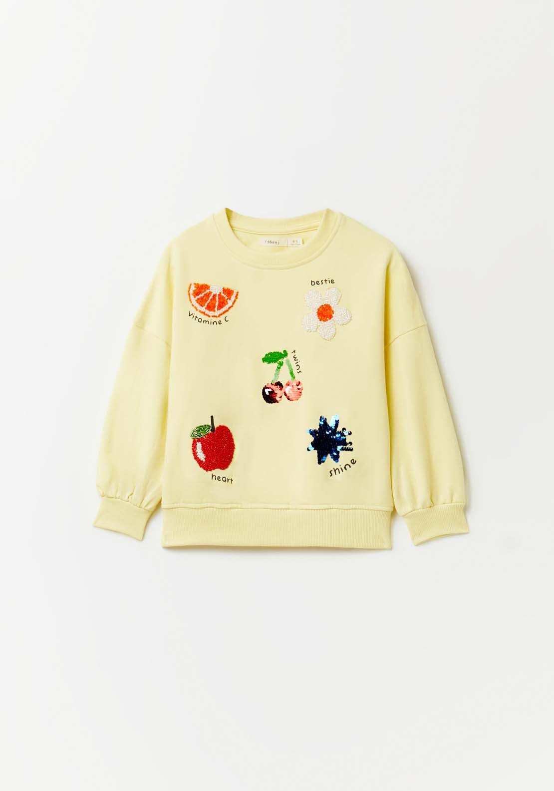 Sfera Yellow Fruit Sweatshirt - Yellow 4 Shaws Department Stores