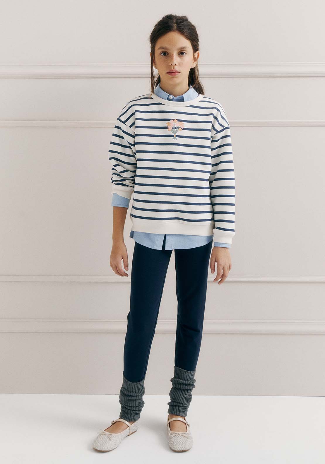 Sfera Printed sweatshirt - Ecru 2 Shaws Department Stores