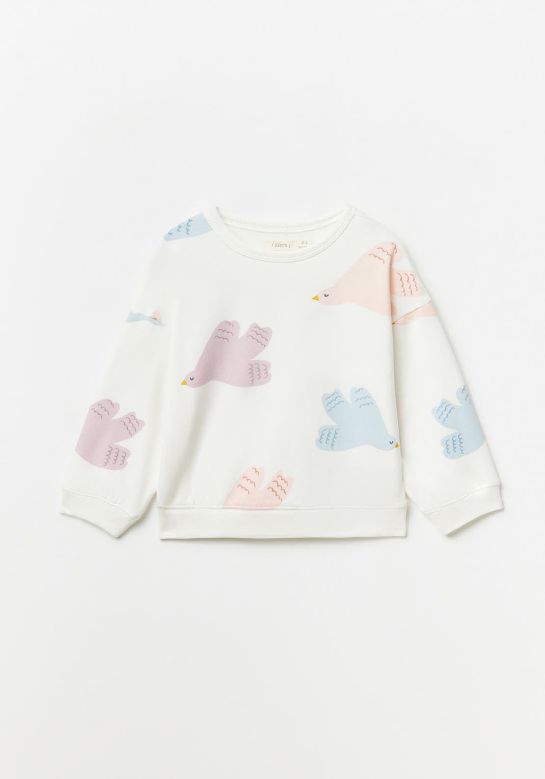 Sfera Bird Print Sweatshirt - White 6 Shaws Department Stores