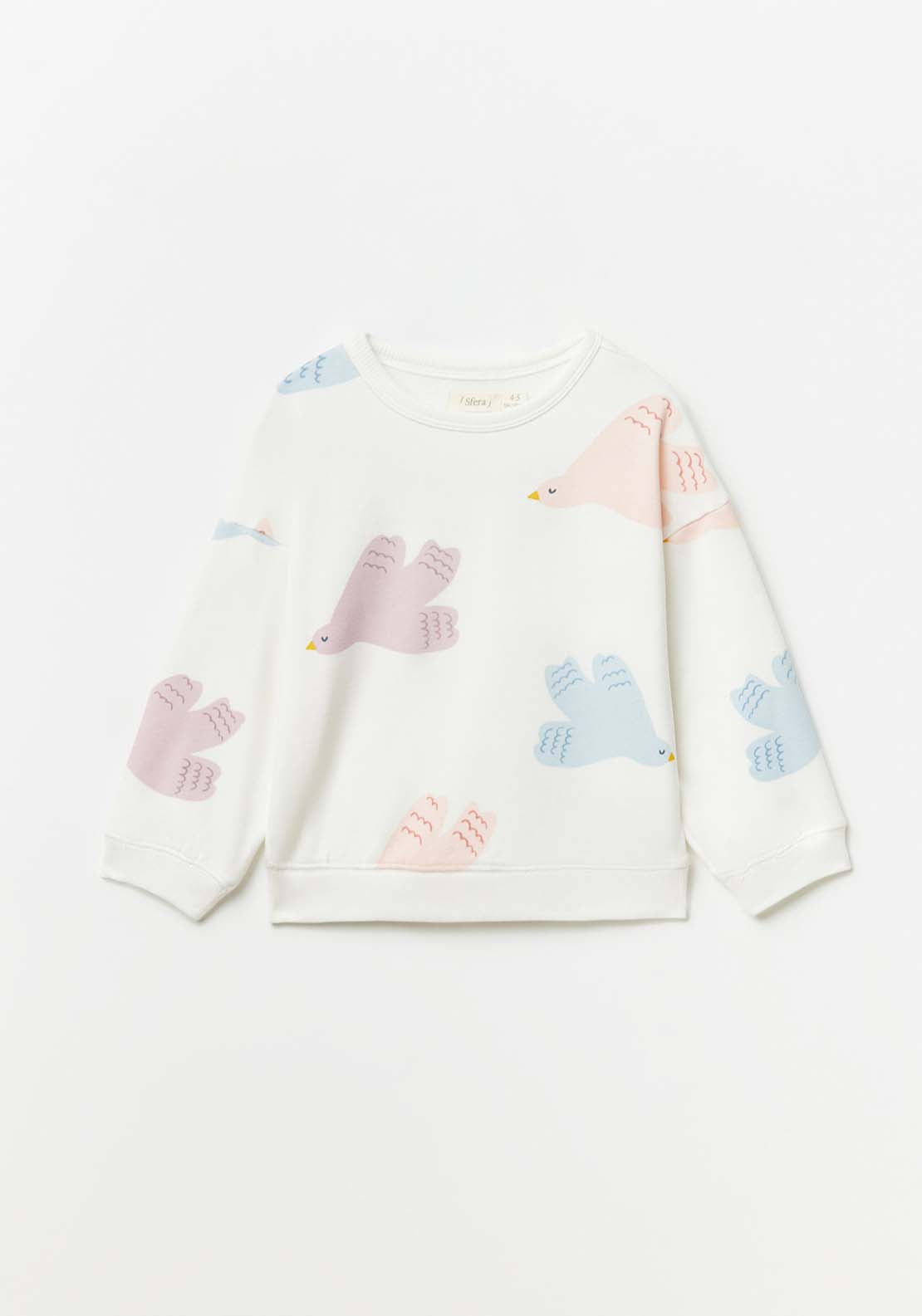 Sfera Printed sweatshirt - White 1 Shaws Department Stores