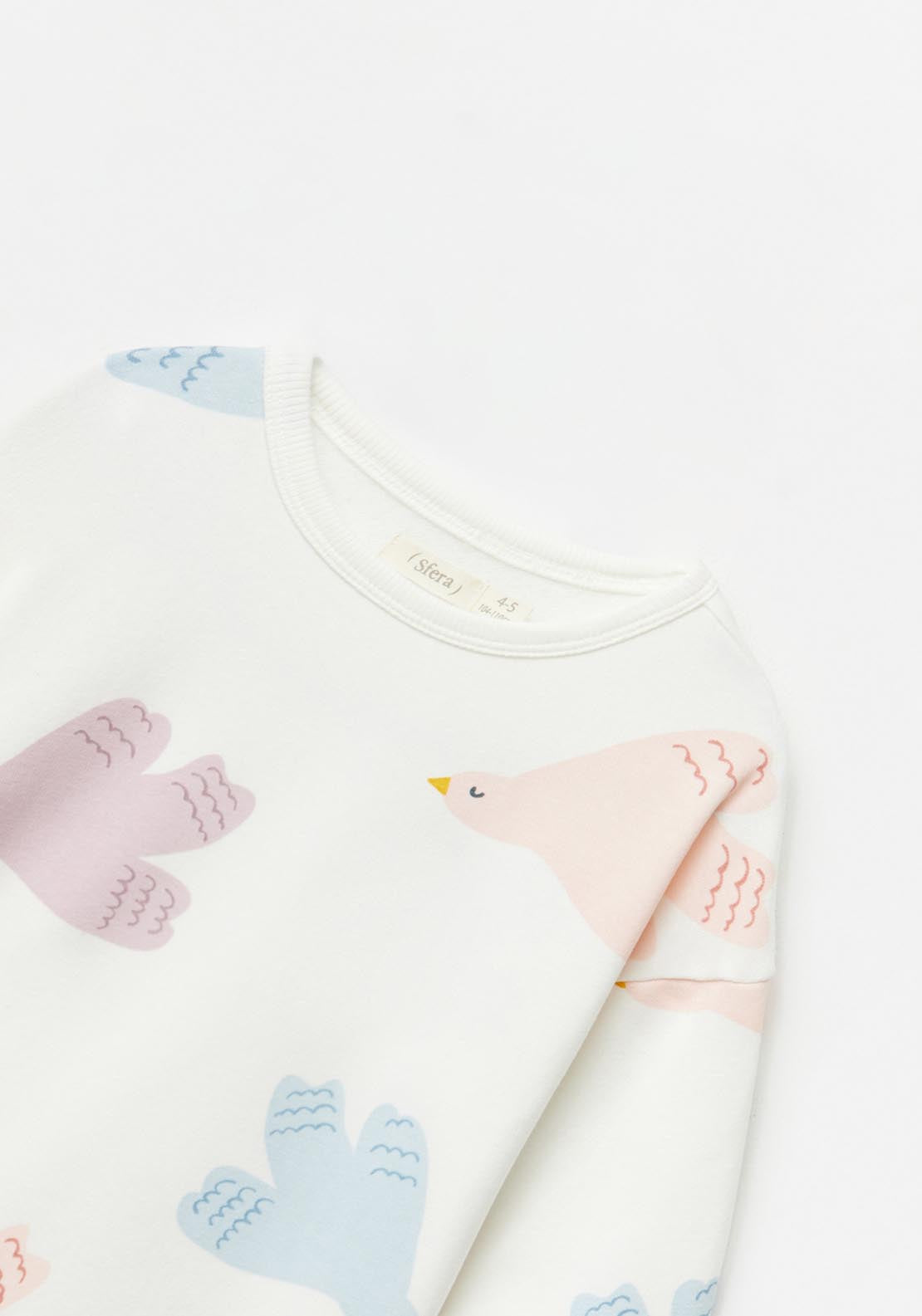 Sfera Bird Print Sweatshirt - White 4 Shaws Department Stores