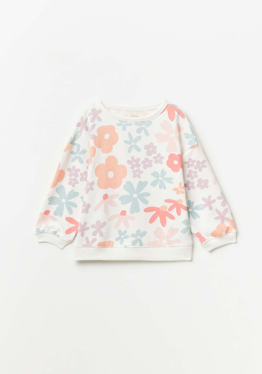 Sfera Printed sweatshirt - White Off 1 Shaws Department Stores